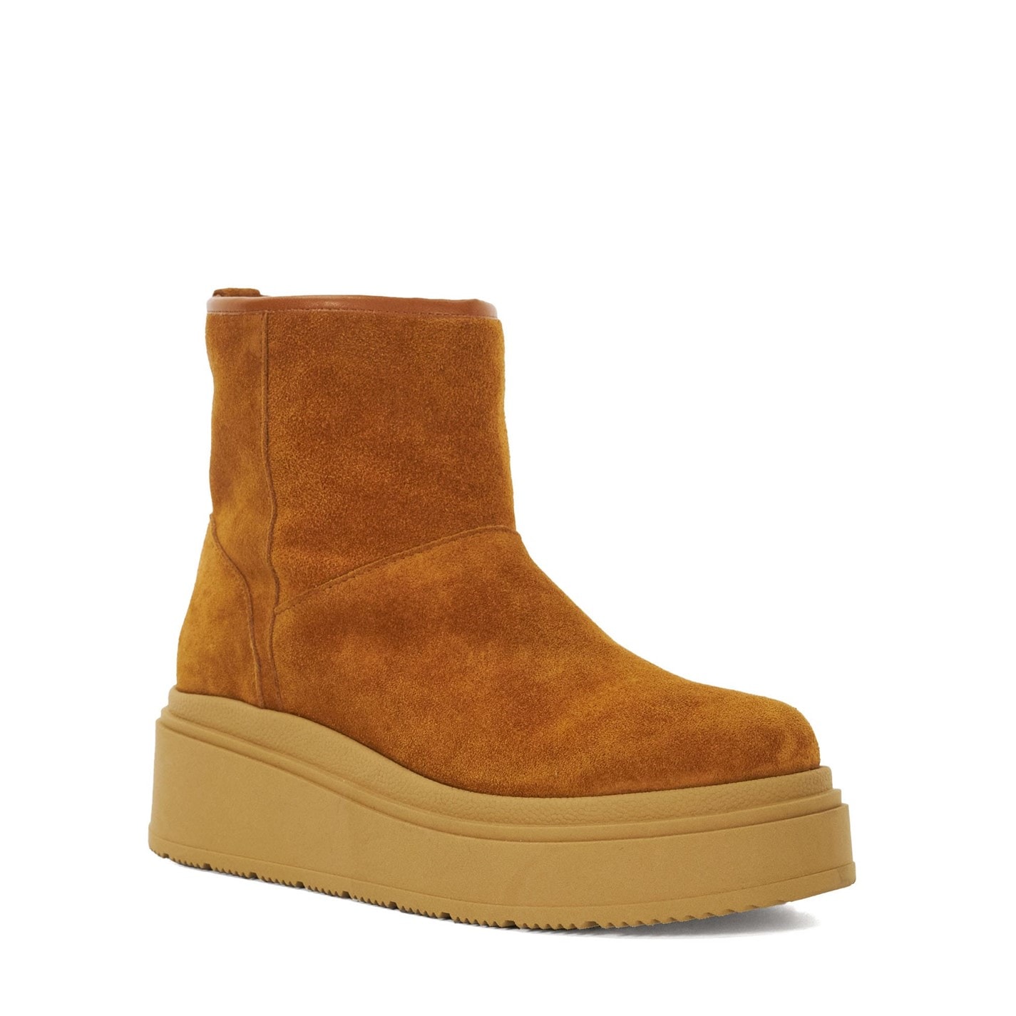 Topánky Dune London Tan 141761 Podsey Faux Shearling Lined Platform Boots - 2