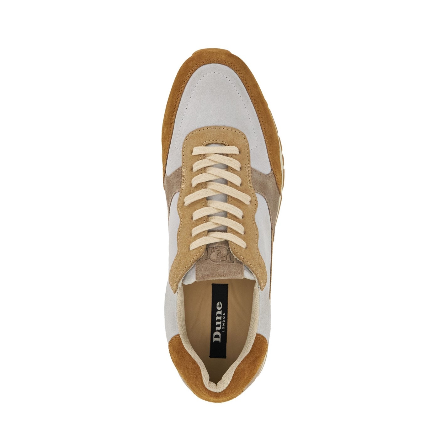 Tenisky Dune London Taupe 898706 Treaty Textured Lace Up Trainers - 4