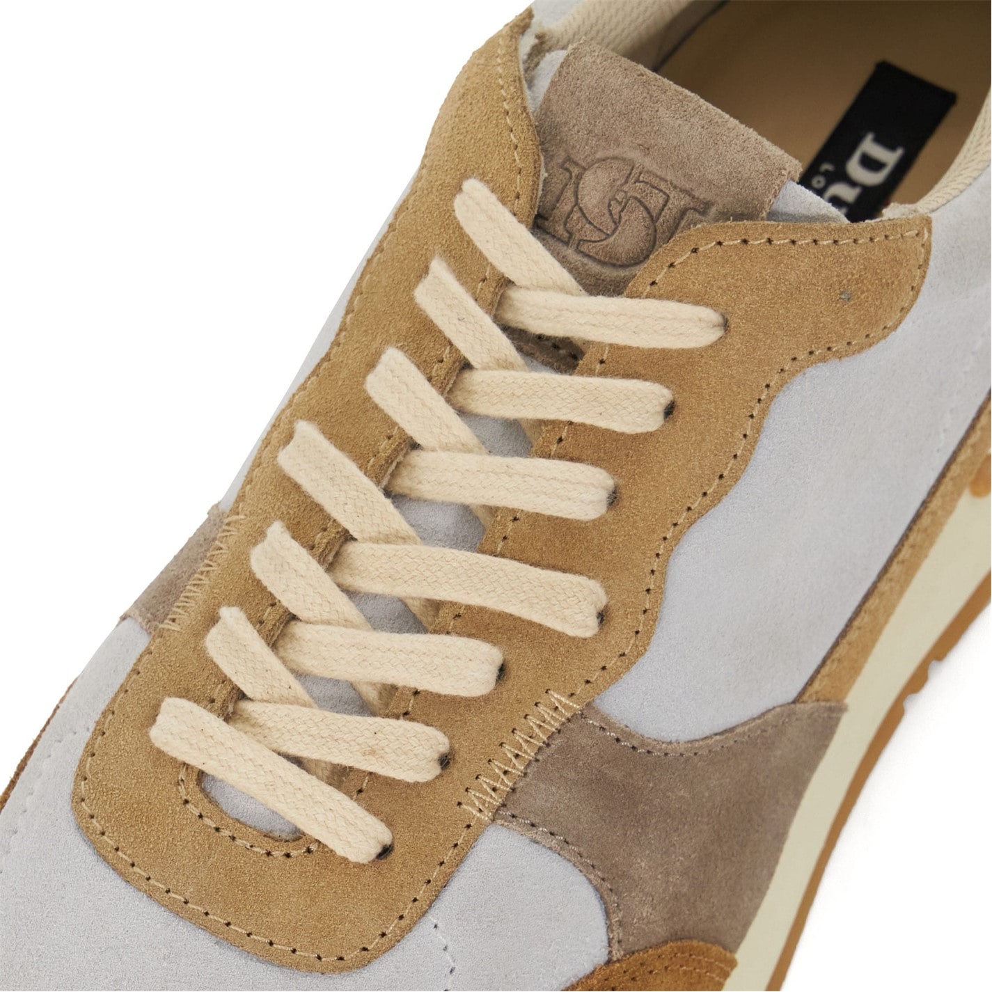 Tenisky Dune London Taupe 898706 Treaty Textured Lace Up Trainers - 5