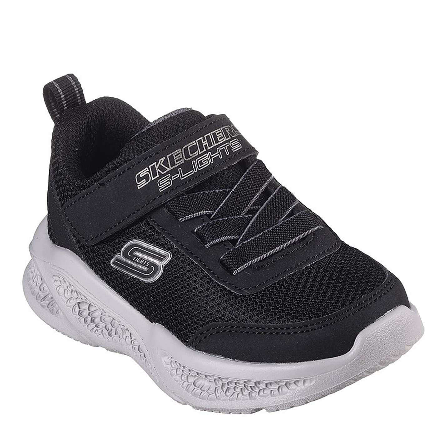 Tenisky Skechers Black 9098806 Kids' Meteor Leather Light Up Trainers - 1