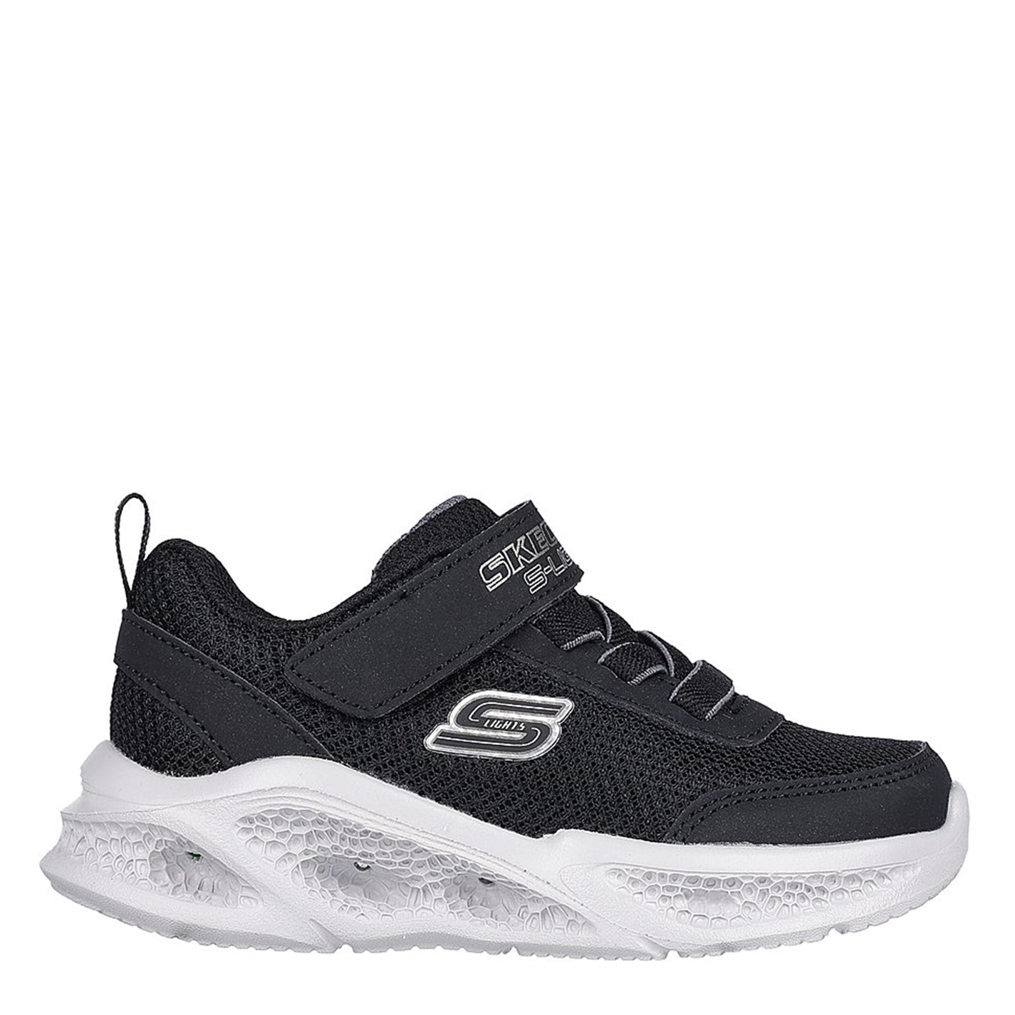 Tenisky Skechers Black 9098806 Kids' Meteor Leather Light Up Trainers - 3
