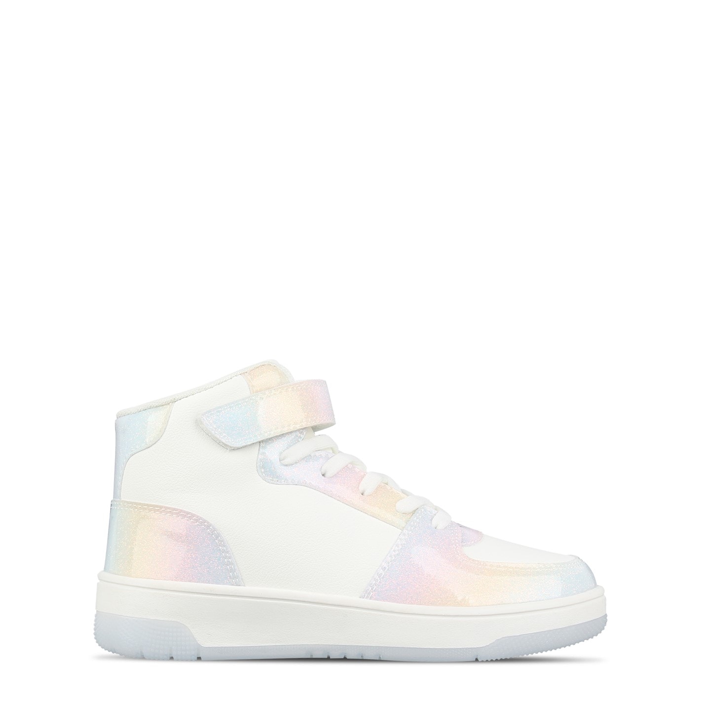 Tenisky Fabric White 132704 Kids' Glitr High-Top Trainers - 1