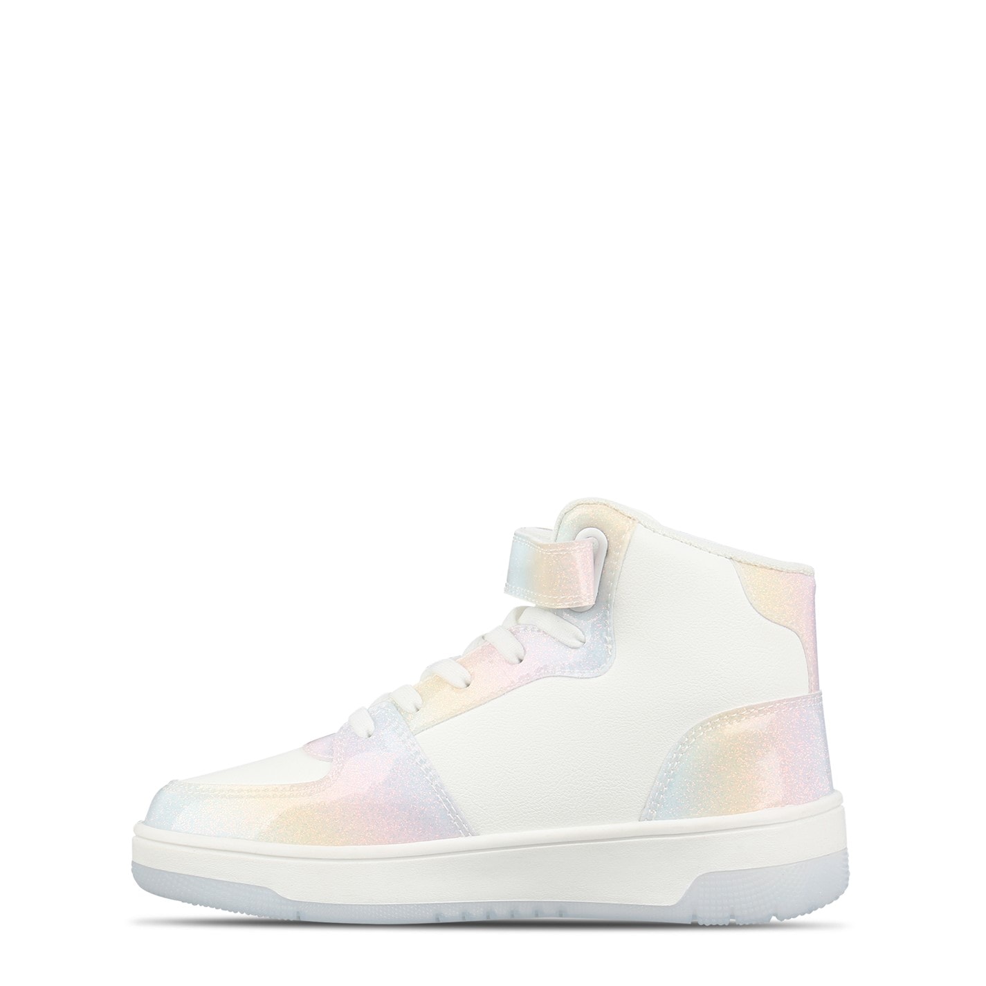 Tenisky Fabric White 132704 Kids' Glitr High-Top Trainers - 2