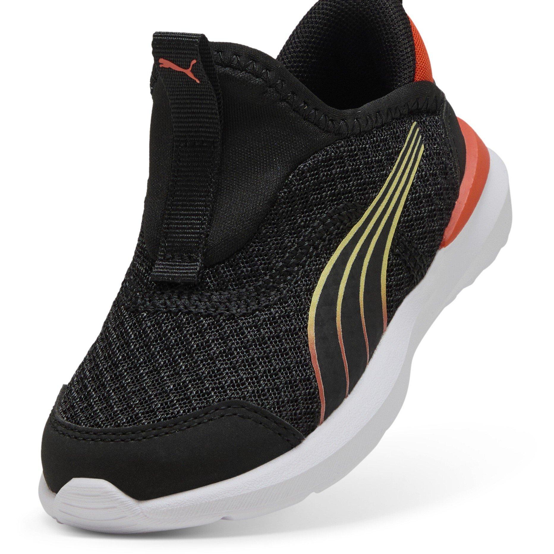 Boty Puma Black-Redmazing 2991238 Unisex Kids' Kruz Sliptech Casual Low-Top Trainers - 5
