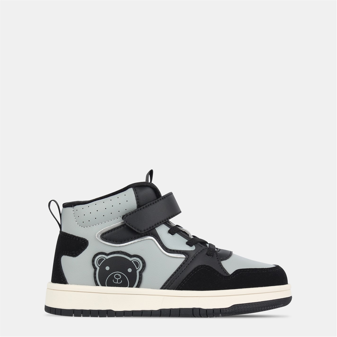 Tenisky Fabric Black 2144324 Kids' Bear Hook and Loop High-Top Trainers - 1