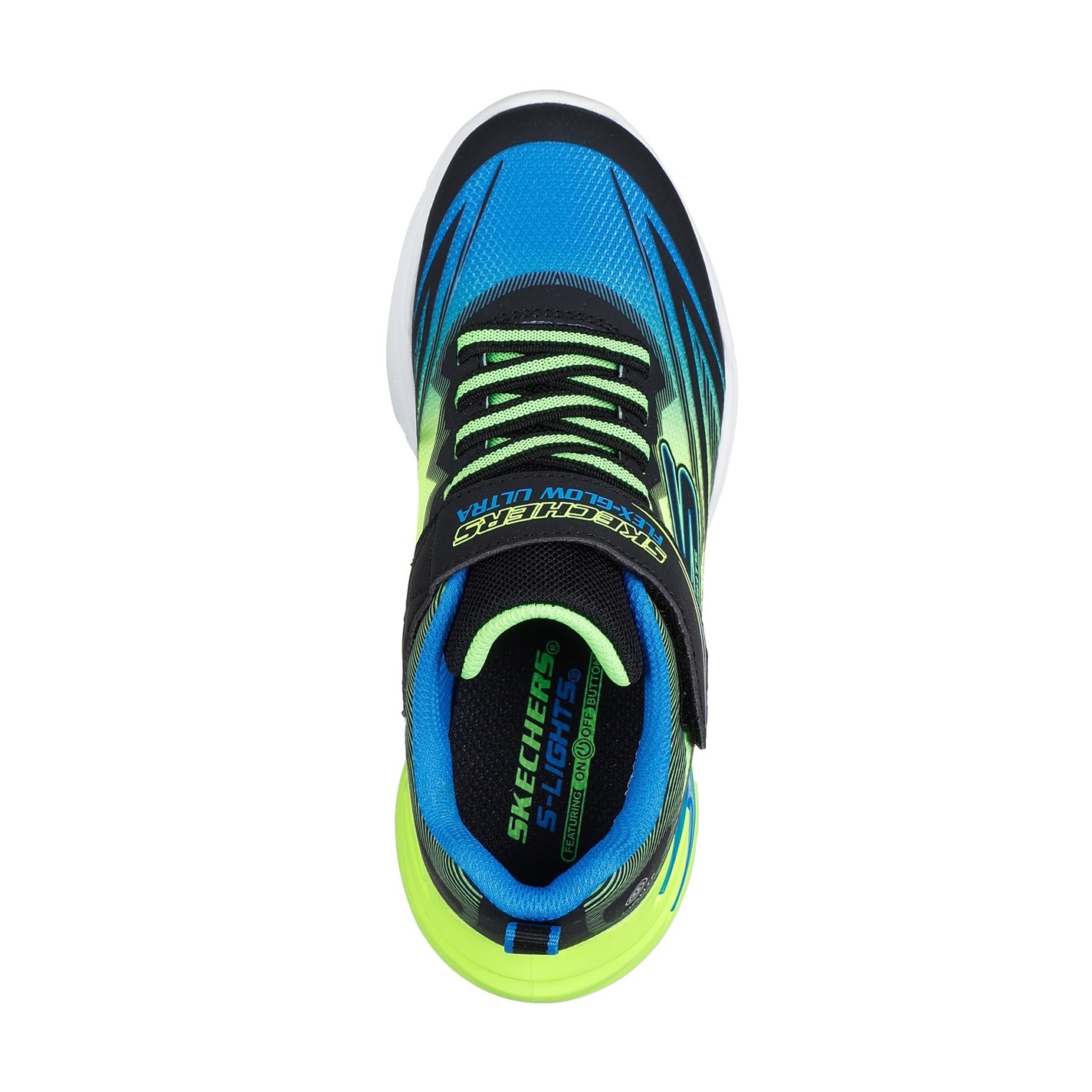 Tenisky Skechers Black 9910970 Lighted Gore & Strap Sneaker W Mids Light Up Trainers Boys - 5