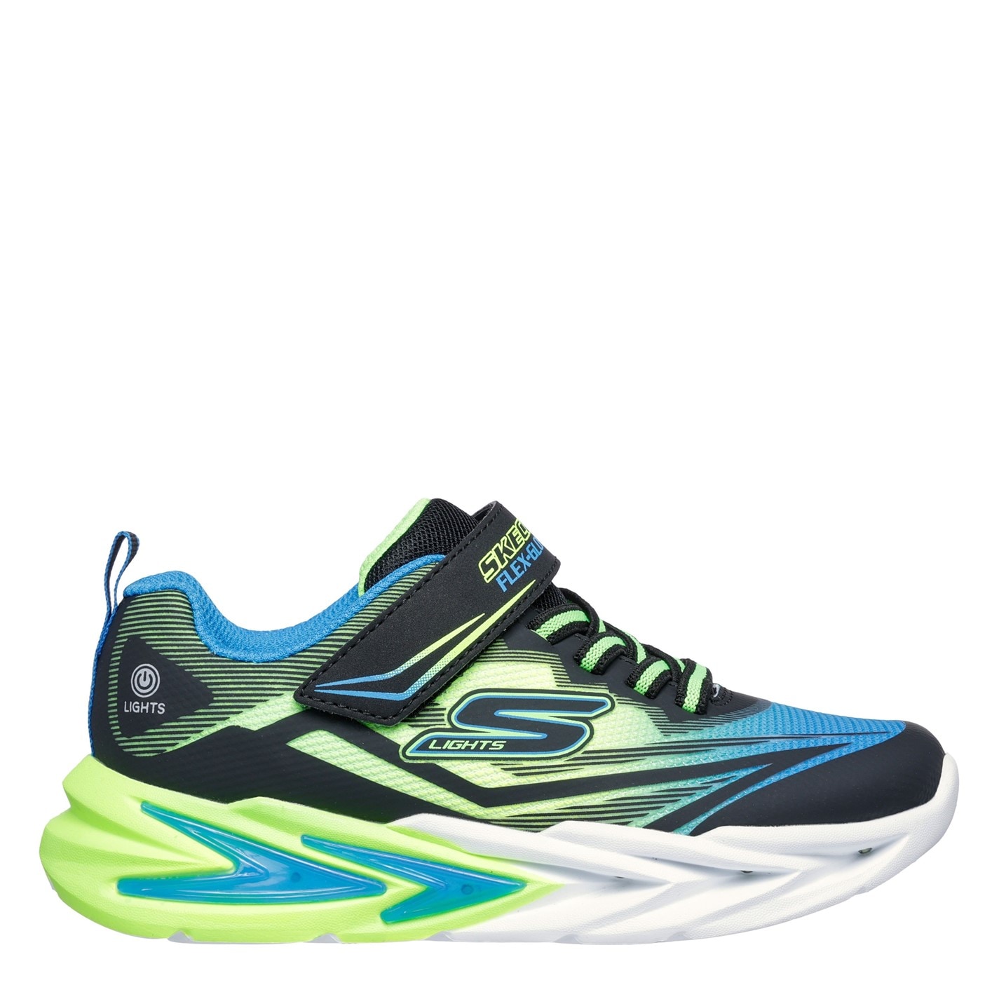 Tenisky Skechers Black 725837 Lighted Gore & Strap Sneaker W Mids Light Up Trainers Boys - 3