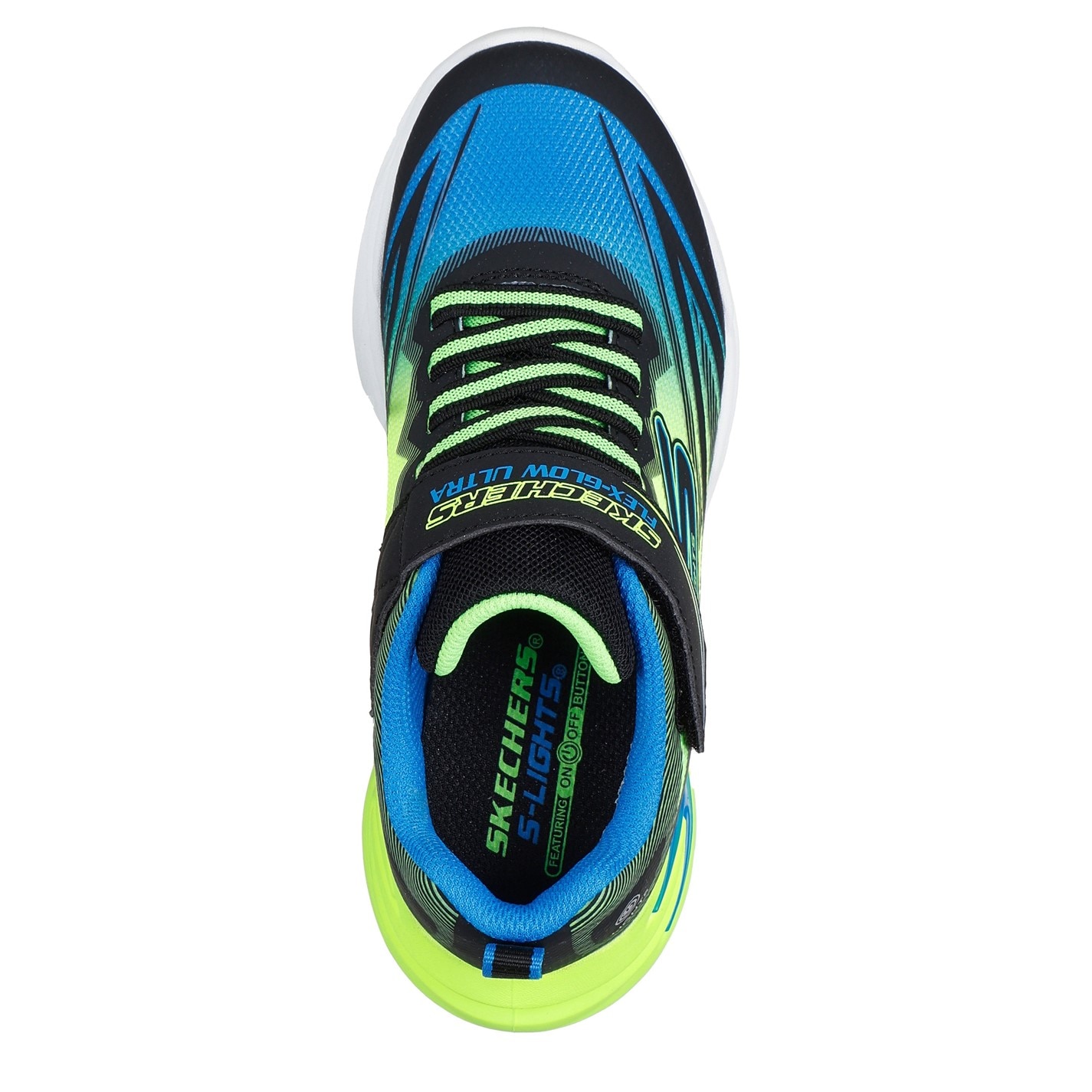 Tenisky Skechers Black 725837 Lighted Gore & Strap Sneaker W Mids Light Up Trainers Boys - 5