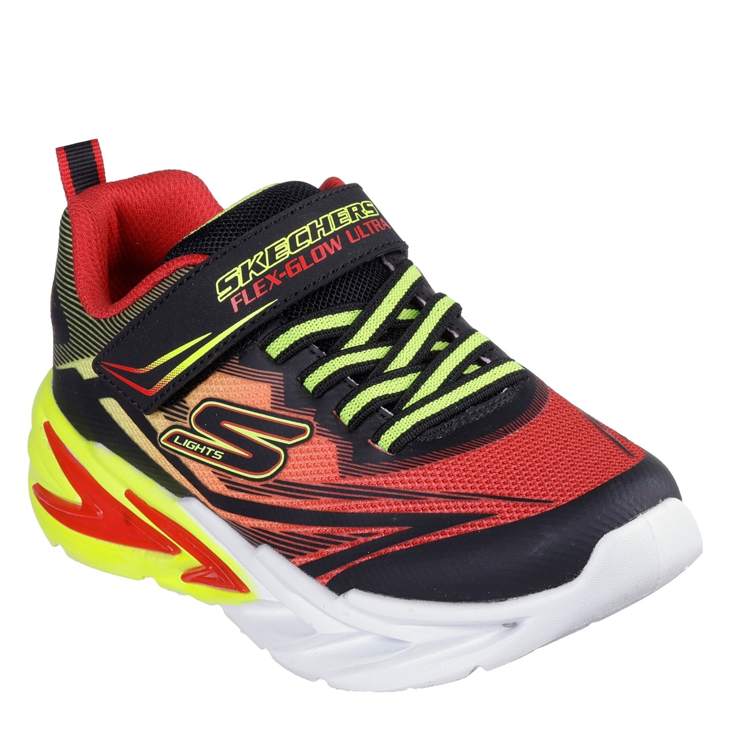 Tenisky Skechers Red 8504638 Kids Gore and Strap Light Up Trainers - 1