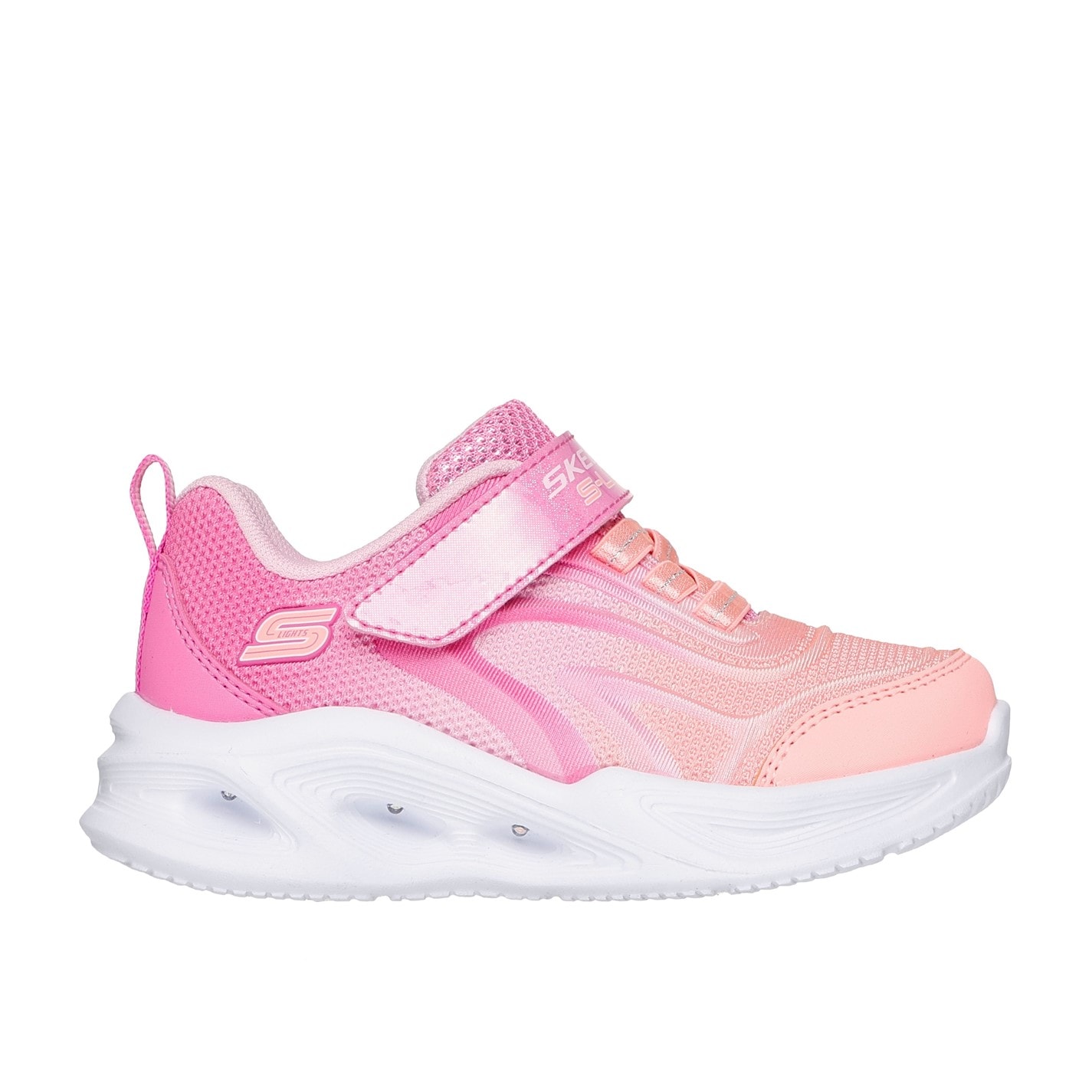 Tenisky Skechers Pink 9156353 Lighted Gore & Strap Sneaker W Ombr Light Up Trainers Girls - 1