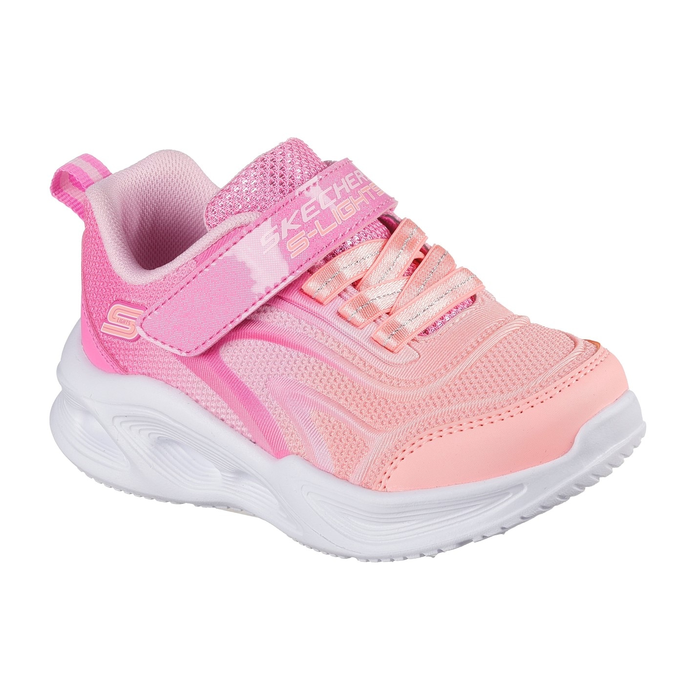 Tenisky Skechers Pink 9156353 Lighted Gore & Strap Sneaker W Ombr Light Up Trainers Girls - 3