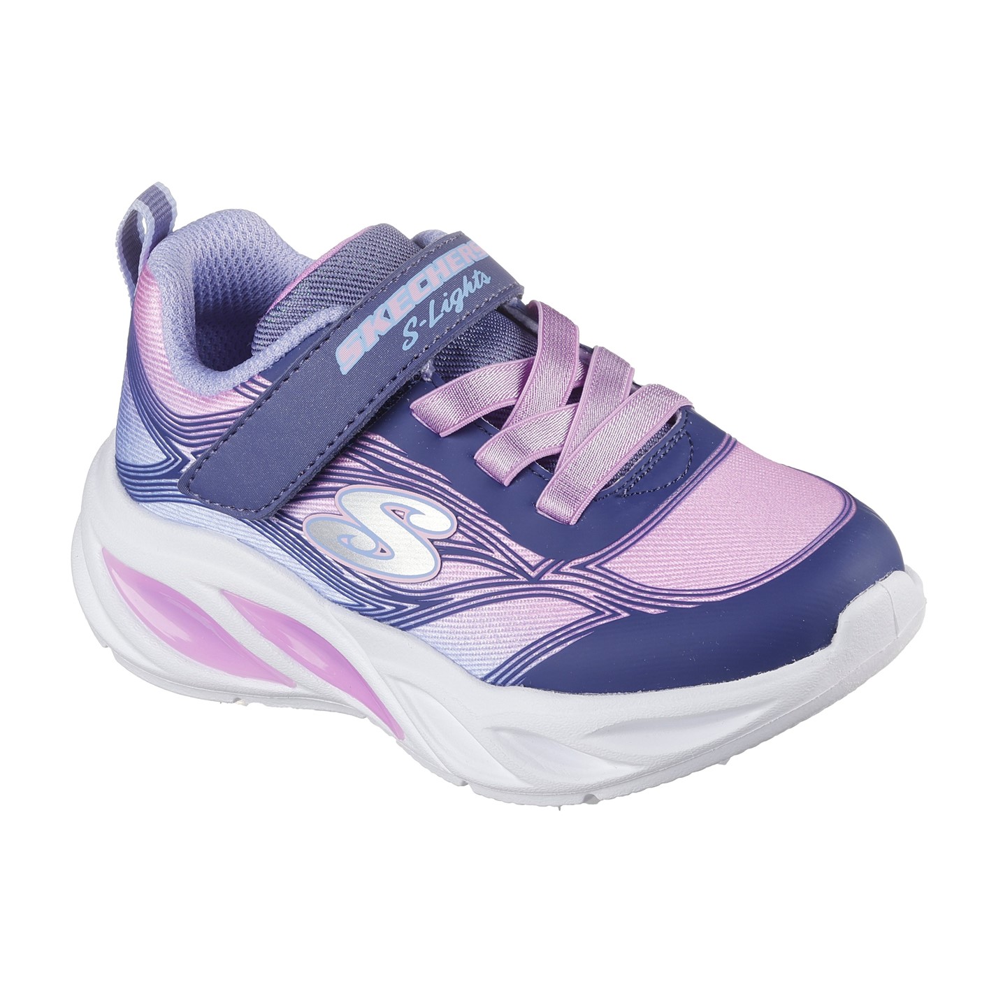 Tenisky Skechers Purple 1239074 Kids' Cosmic Glow Leather Light Up Trainers - 3