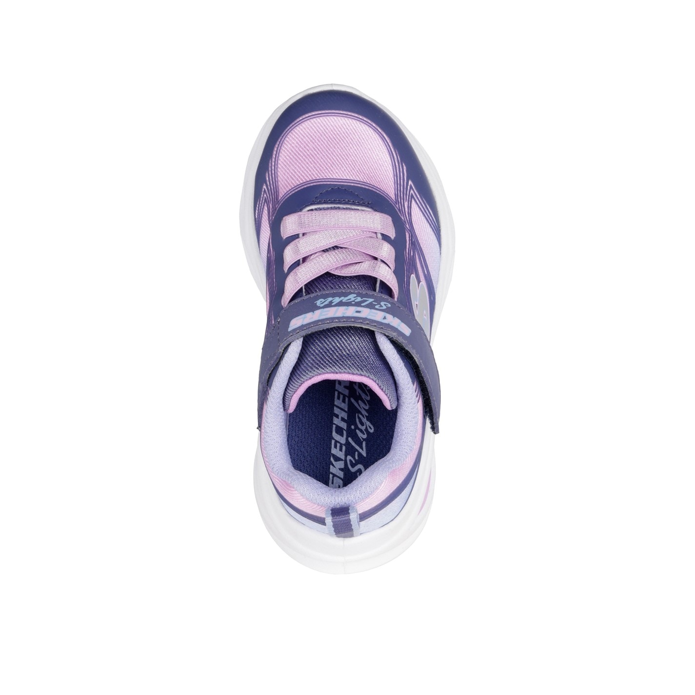 Tenisky Skechers Purple 1239074 Kids' Cosmic Glow Leather Light Up Trainers - 5