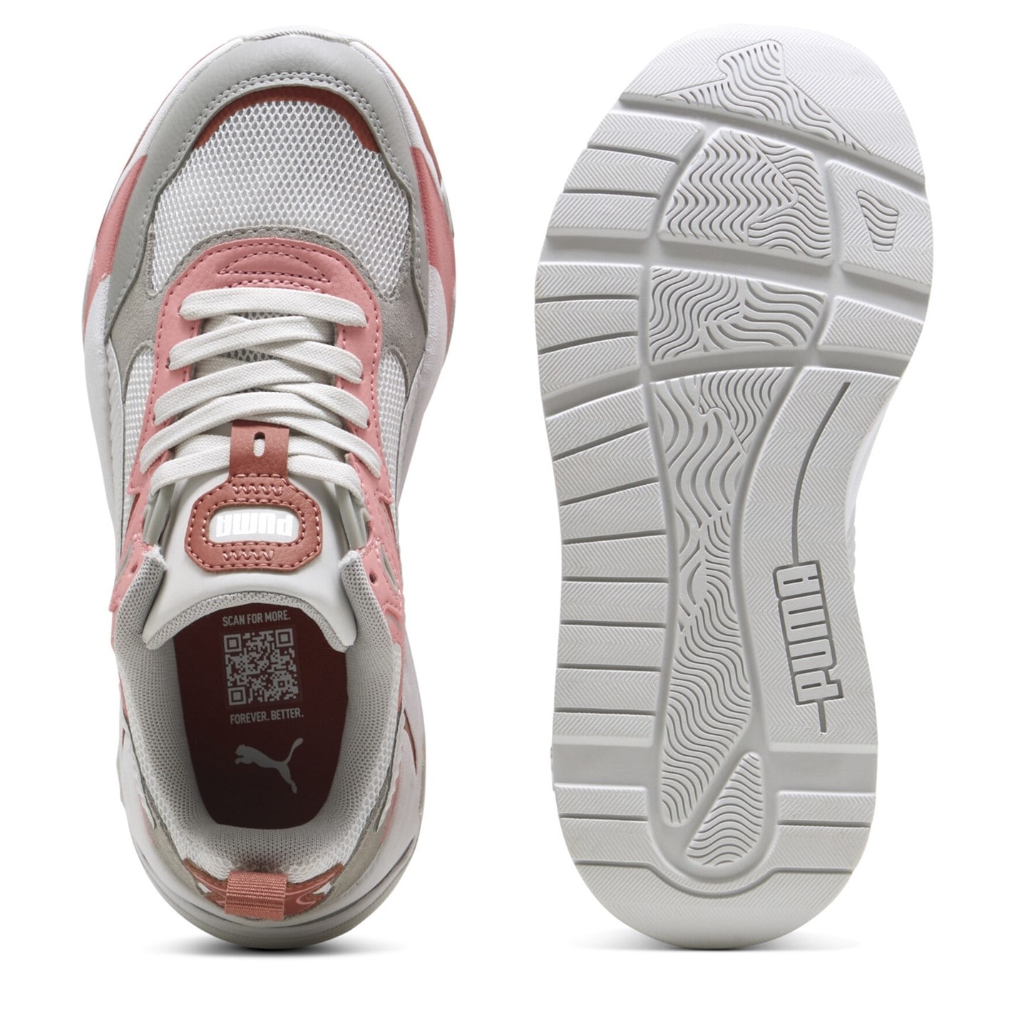 Tenisky Puma FthrGryGrychPnk 7068838 Unisex Kids' Trinity Low-Top Trainers - 3