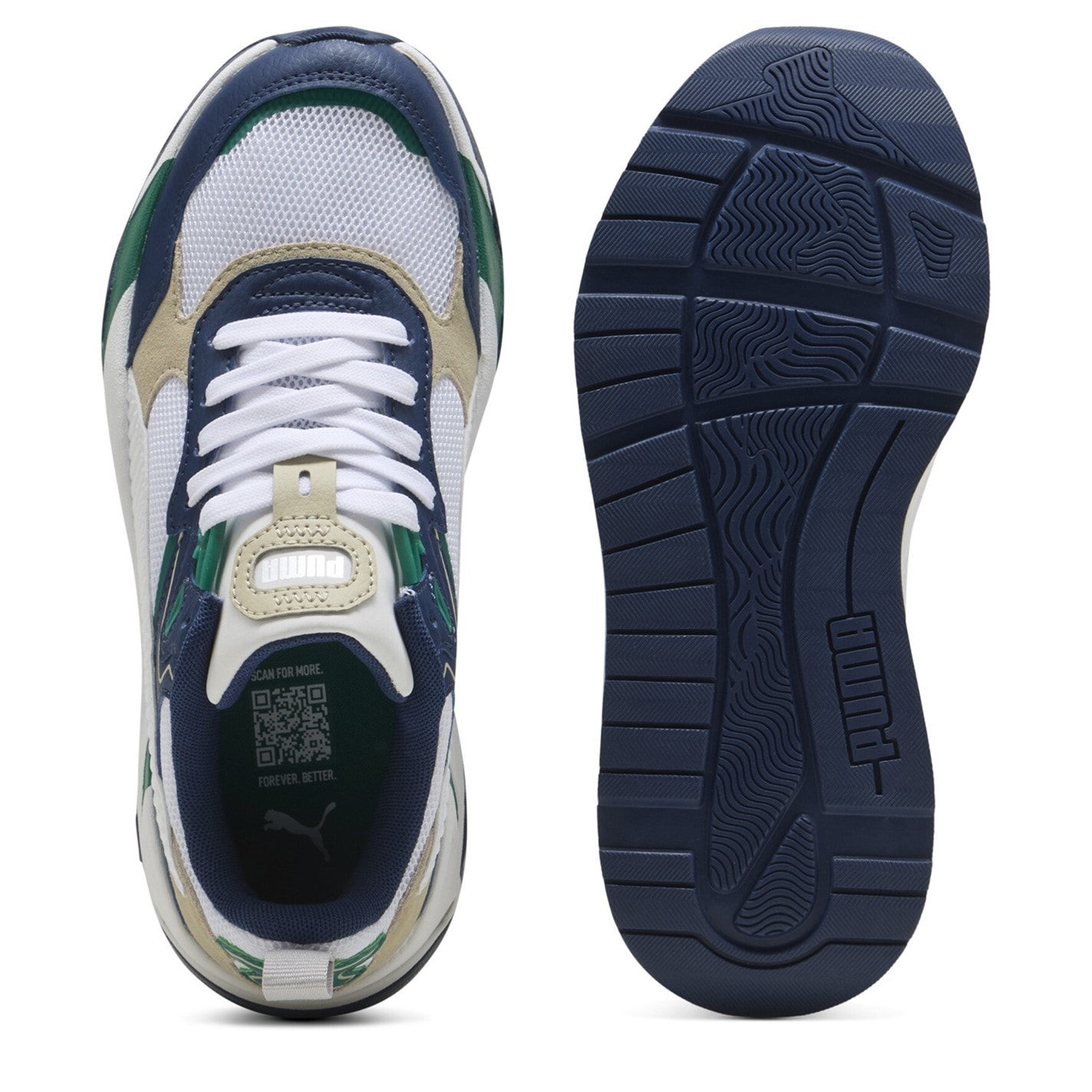 Boty Puma PrsnBlWhtWldGrn 1570498 Unisex Kids' Trinity Low-Top Trainers - 3