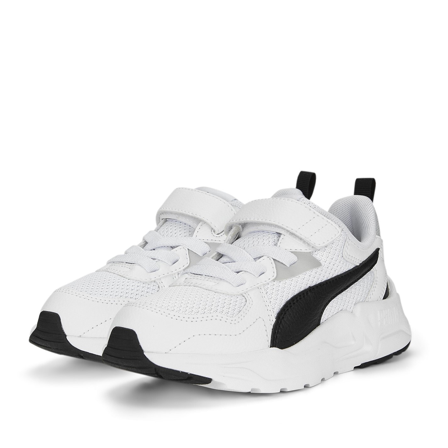 Boty Puma WhtBlkCoolLtGry 689653 Unisex Kids' Trinity Lite Ac+ Low-Top Trainers - 1