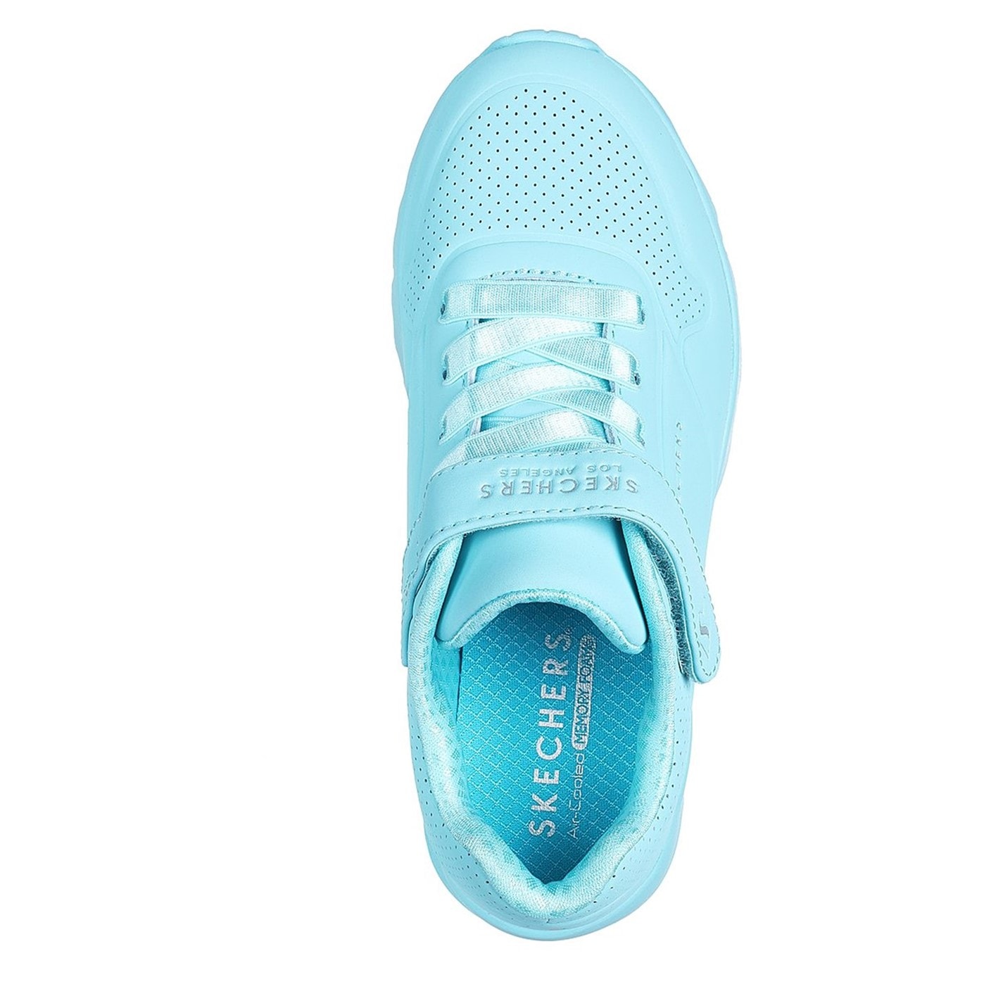 Tenisky Skechers Turquoise 8822068 Duraleather W Metallic Heel Lace Up Low-Top Trainers Girls - 5