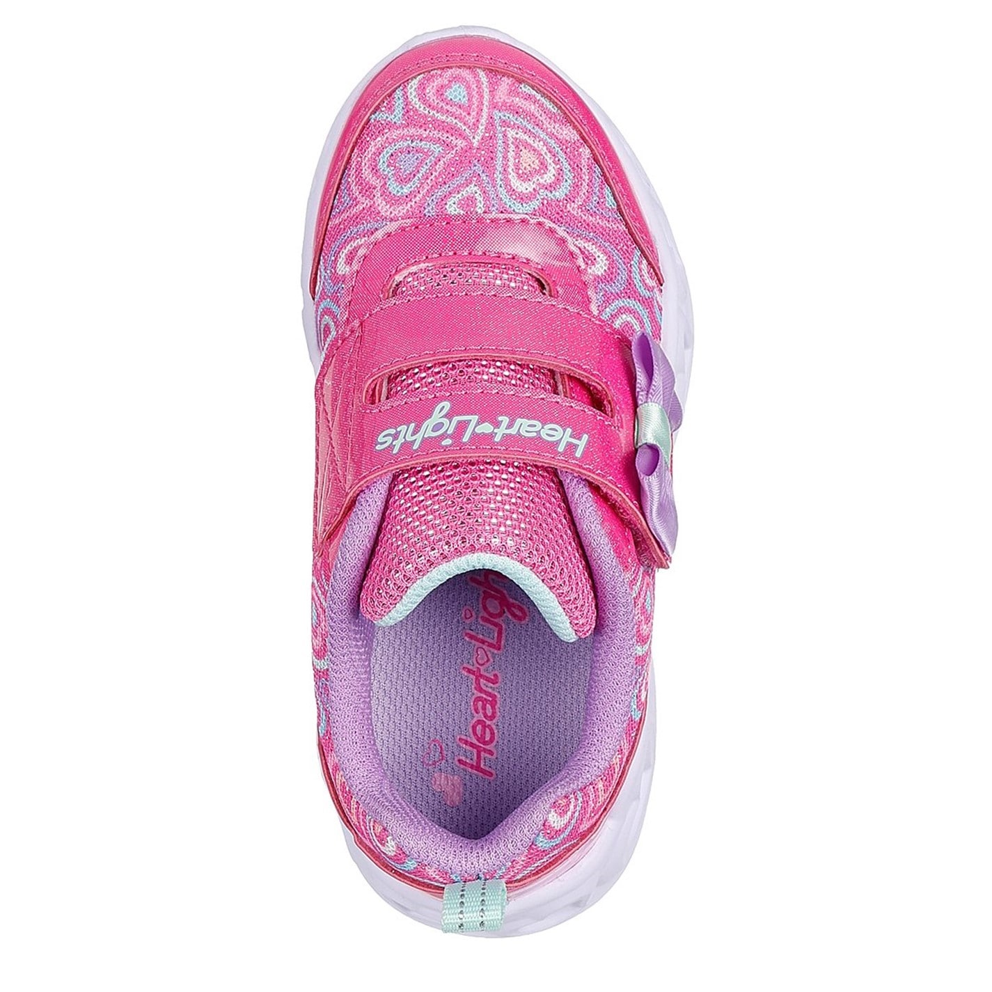 Tenisky Skechers Pink 4156115 Kids Heart Lights Boogie Land Light Up Trainers - 5