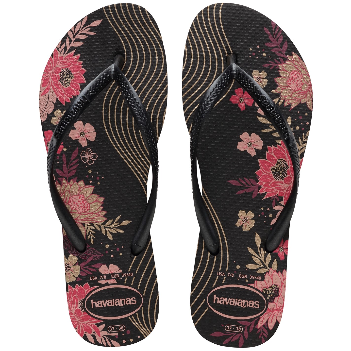 Havaianas Black 4758240 Kids' Slim Organic Flip Flops - 4
