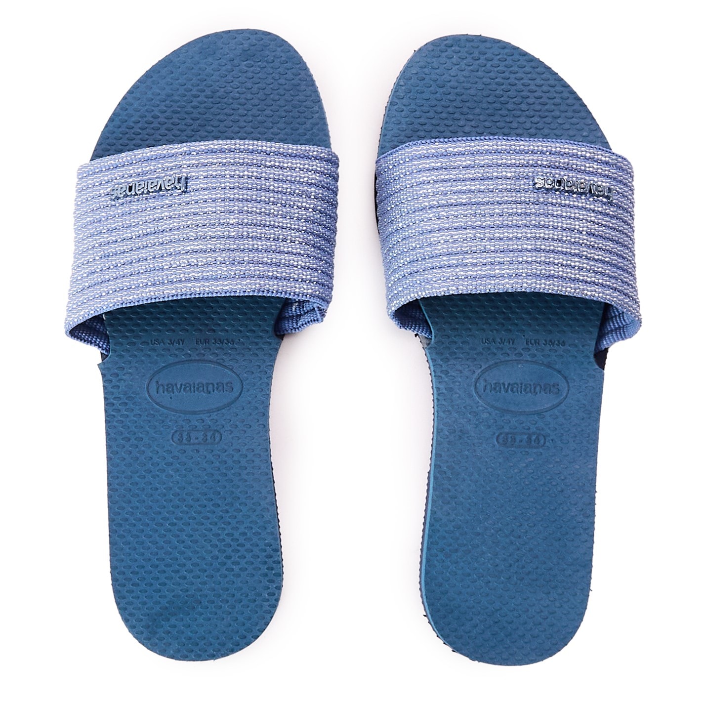 Havaianas Comfy Blue 1213428 Kids' Hav You Malta Metallic Golden Flip Flops - 4