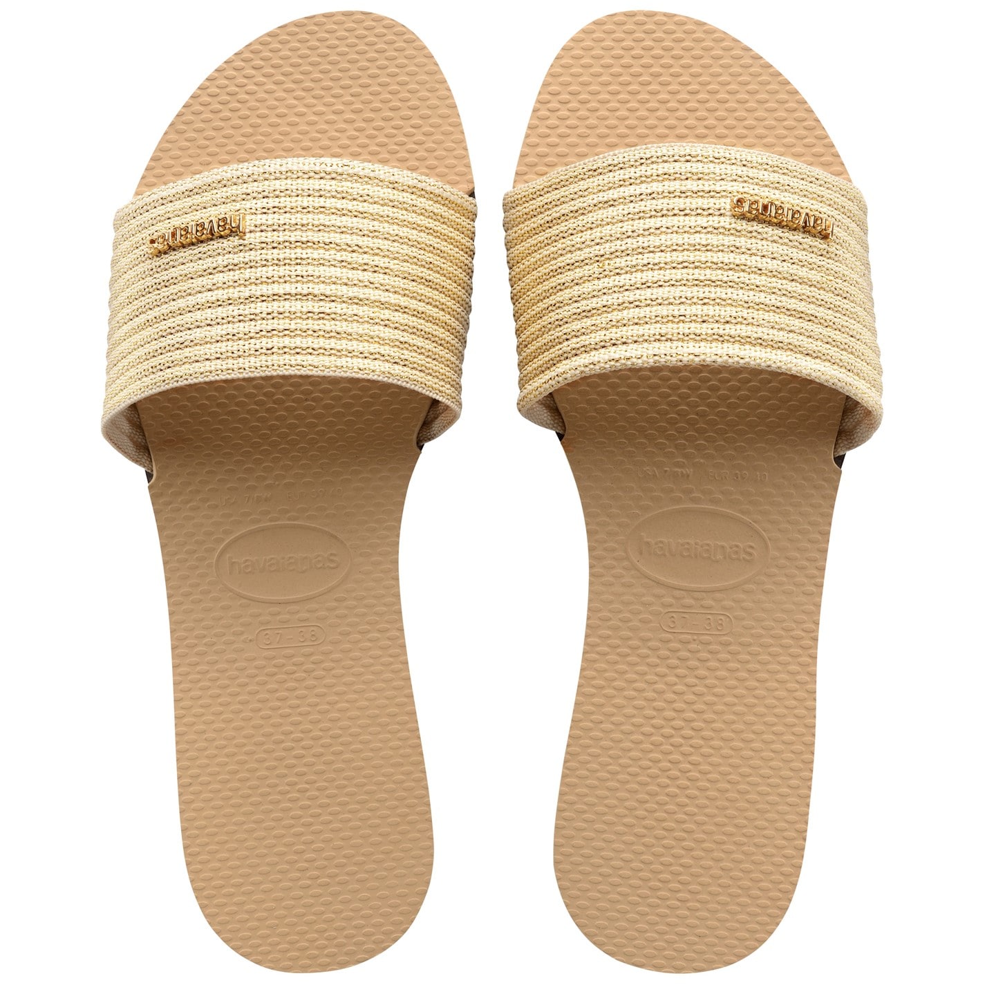 Havaianas Multi 729455 Kids' Hav You Malta Metallic Golden Flip Flops - 3