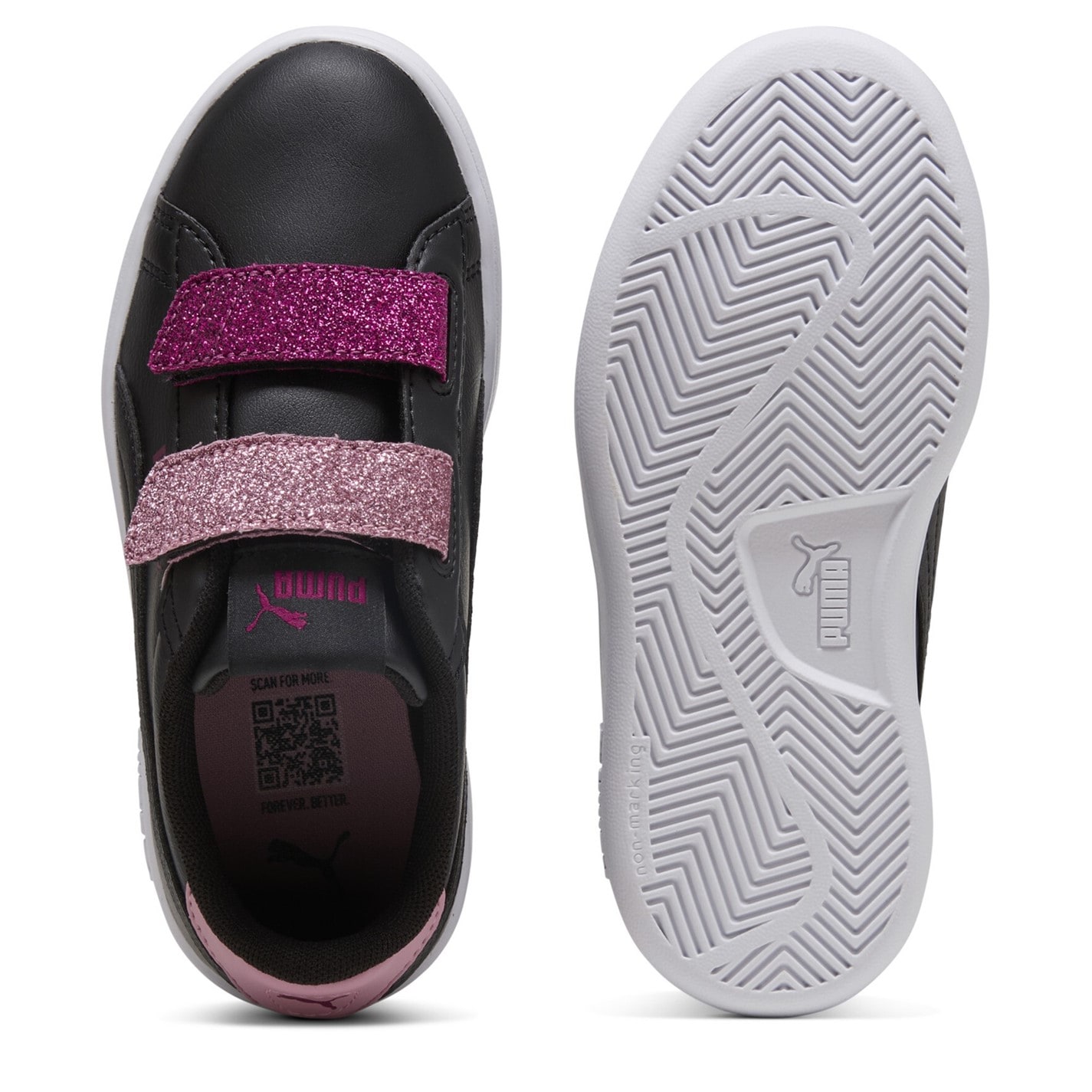Tenisky Puma Black 4786146 Puma Smash 3.0 Velcro Trainers Childrens - 3