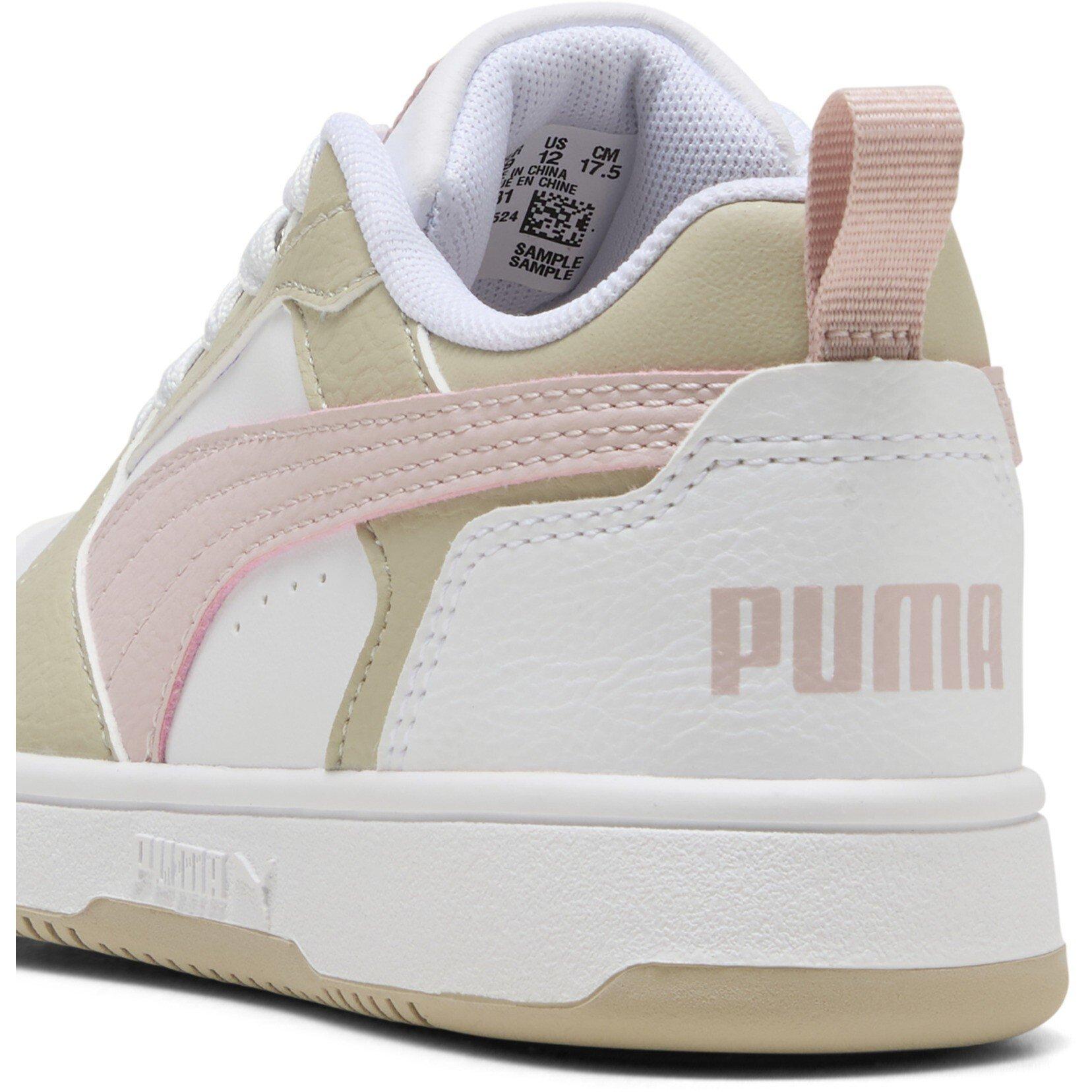 Tenisky Puma WhtMvMstDsrtDst 7620437 Unisex Kids' Rebound V6 Low-Top Trainers - 4