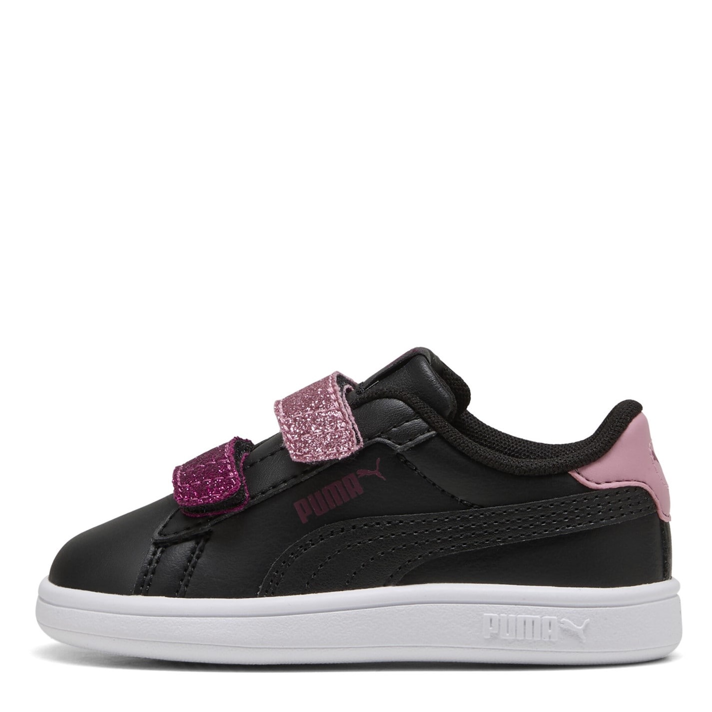 Tenisky Puma Black 799022 Smash 3.0 Glitter Velcro Trainers Infants - 2