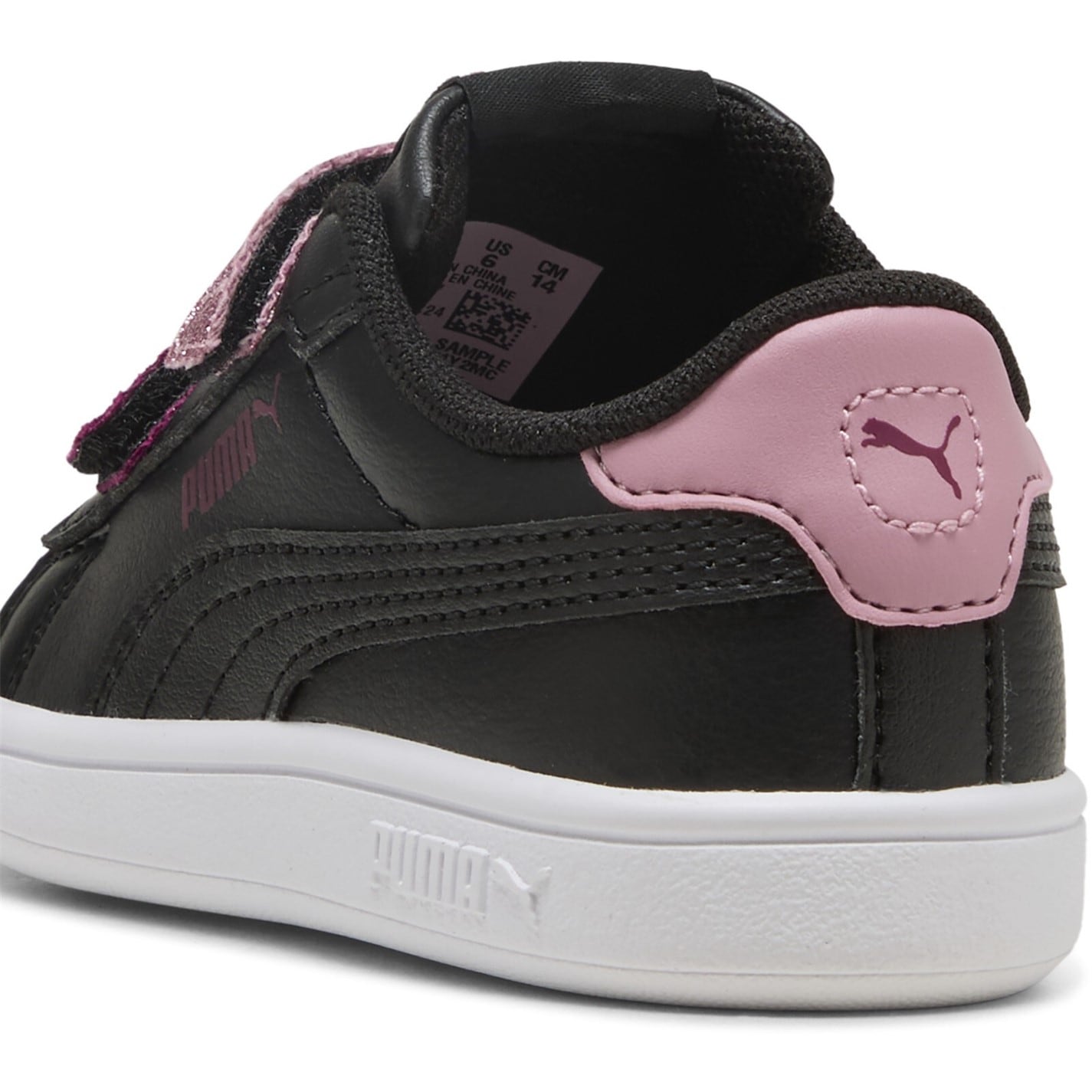 Tenisky Puma Black 799022 Smash 3.0 Glitter Velcro Trainers Infants - 5