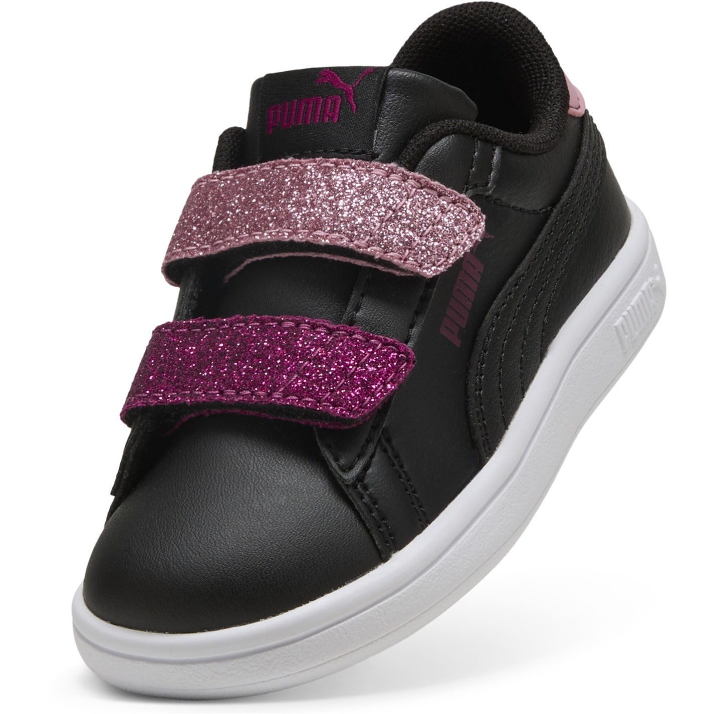 Tenisky Puma Black 799022 Smash 3.0 Glitter Velcro Trainers Infants - 6