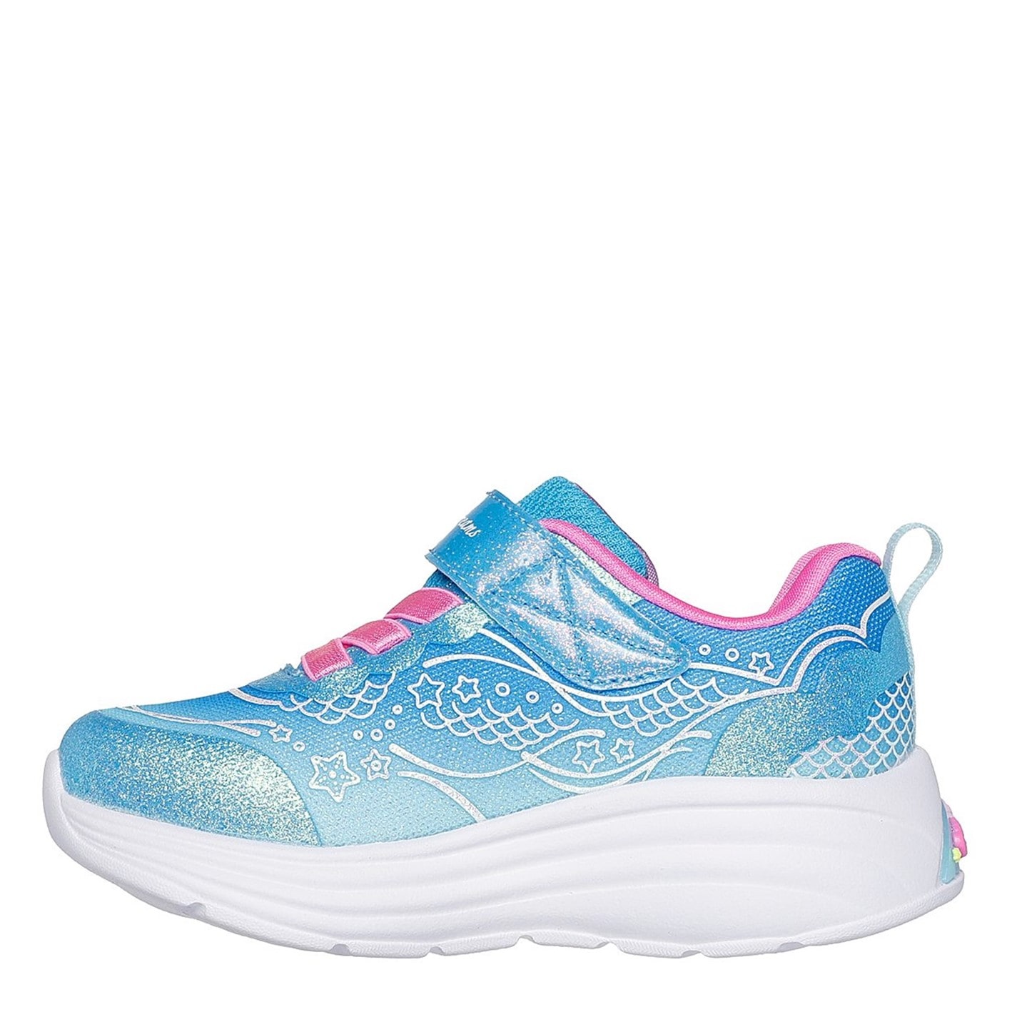 Tenisky Skechers Blue 1923695 Kids Leather Light Up Trainers - 2