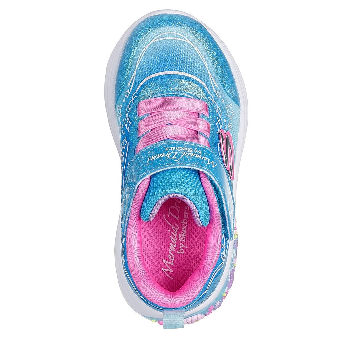Tenisky Skechers Blue 1923695 Kids Leather Light Up Trainers - 5