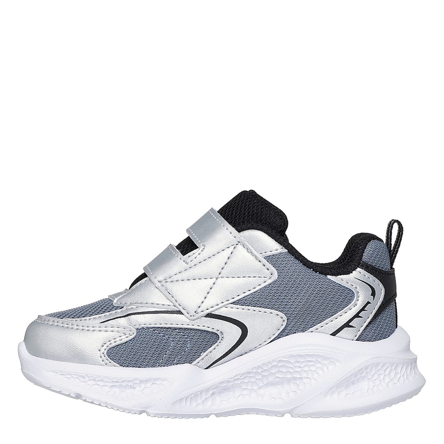 Tenisky Skechers Silver 232156 Kids' Meteor Lights Leather Light Up Trainers - 2