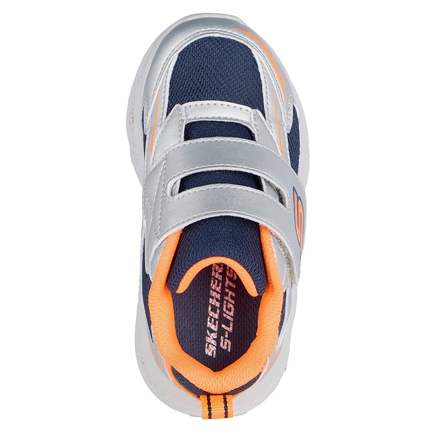 Tenisky Skechers Silver 5278402 Kids' Meteor Lights Leather Light Up Trainers - 5