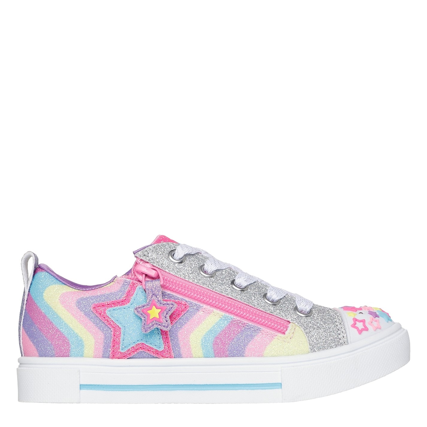 Tenisky Skechers Multi 338220 Kids' Leather Light Up Trainers - 3