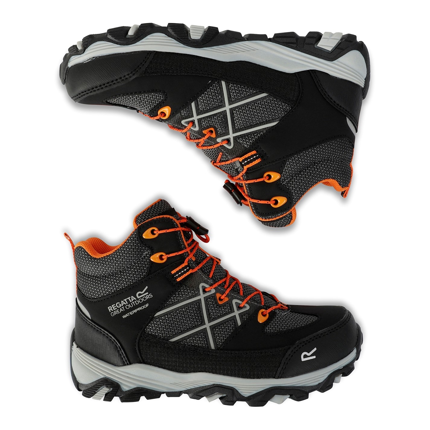 Regatta Black 458772 Unisex Kids' SamarisIIIBo Waterproof Hiking Boots - 6