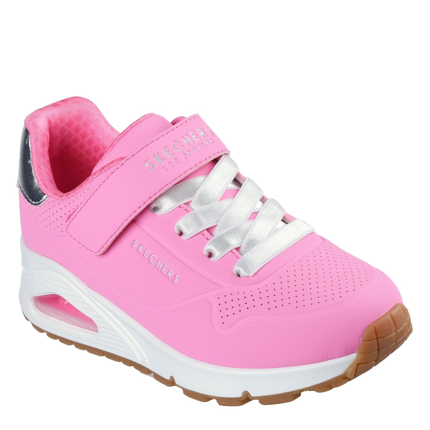 Tenisky Skechers Hot Pink 9262942 Kids' Duraleather Gore and Strap Low-Top Trainers - 1