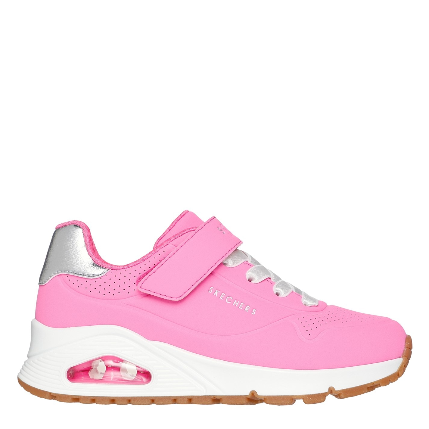 Tenisky Skechers Hot Pink 9262942 Kids' Duraleather Gore and Strap Low-Top Trainers - 3