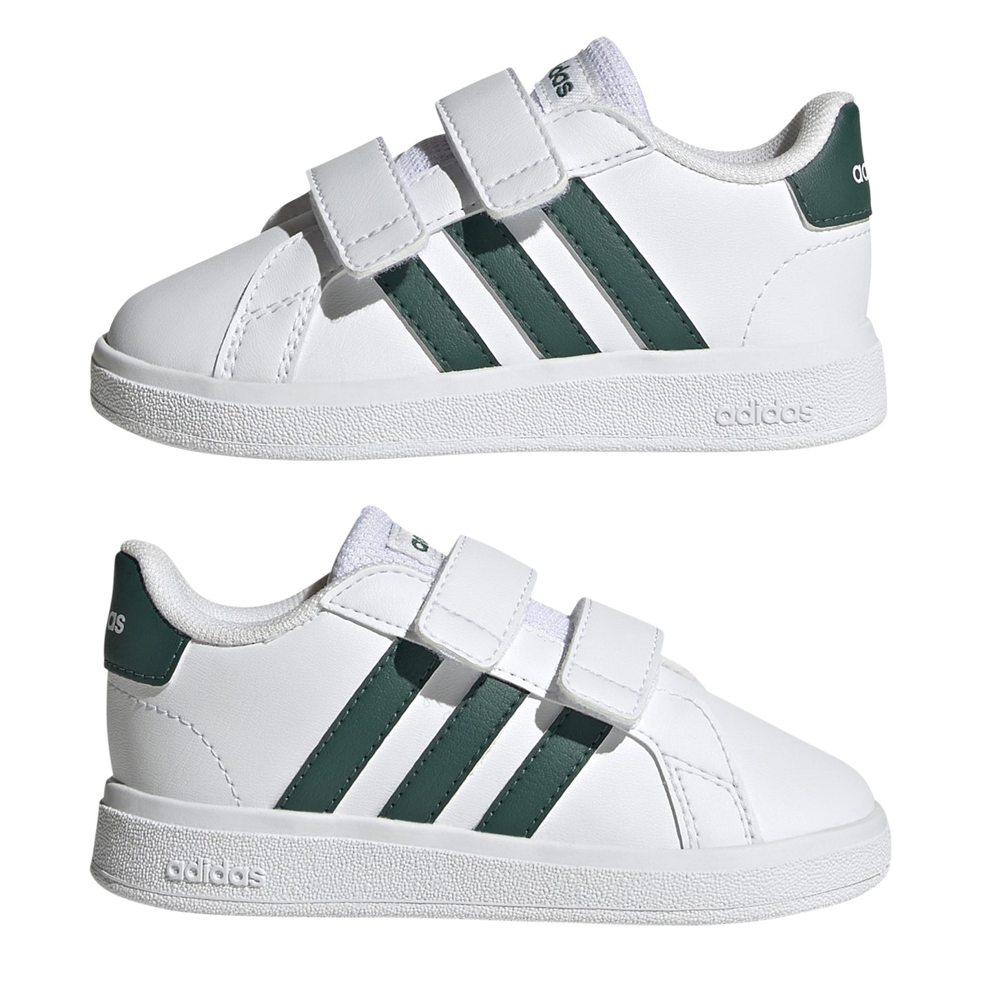 Boty adidas White 883576 Unisex Kids' Grand Court Trainers - 9