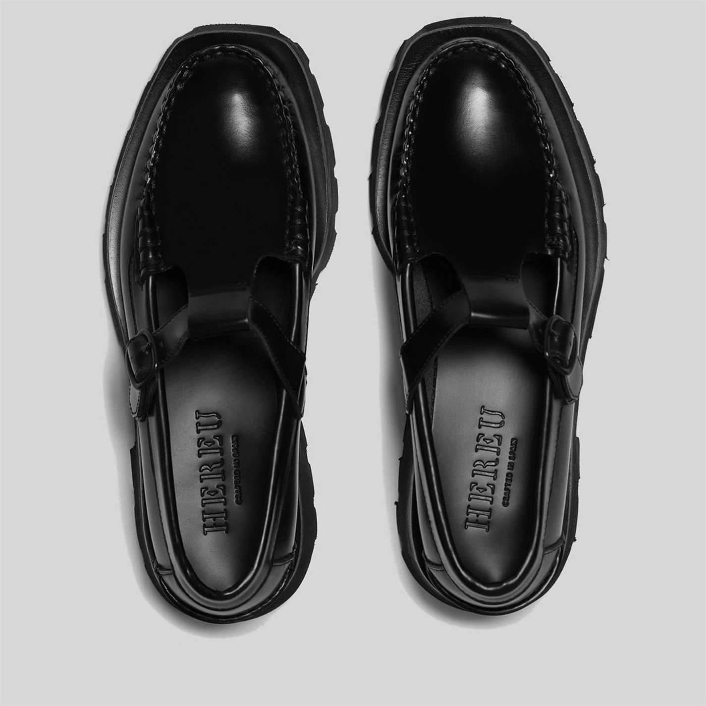 Tenisky Hereu Black 445717 Alber Sport Leather Flats - 2
