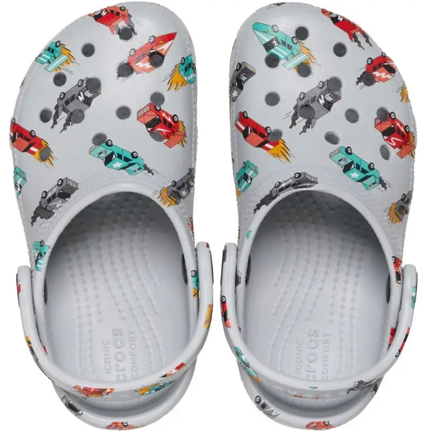 Topánky Crocs MirageMulti 551167 Unisex Kids Classic Race Cars Clogs - 4