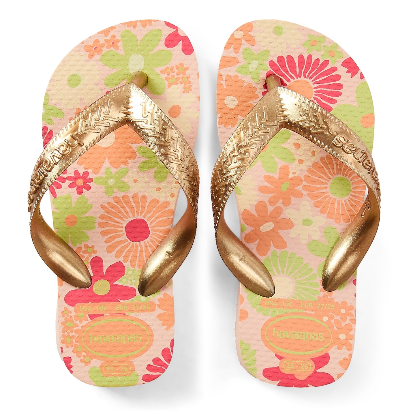 Havaianas Black 2235868 Unisex Kids' Pink Lemonade Flip Flops - 4