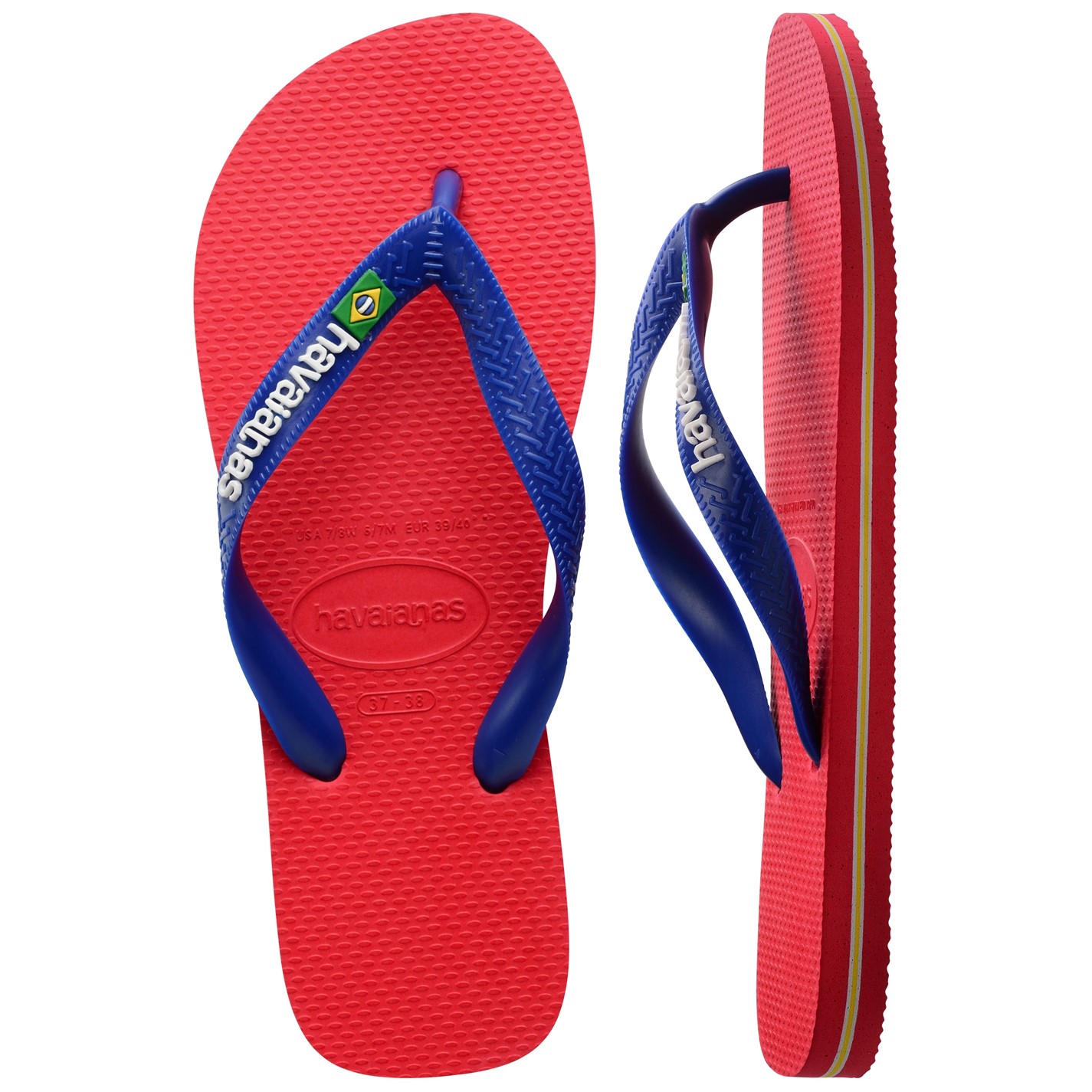 Havaianas Ruby Red 6922849 Kids' Brasil Logo Rose Gum Flip Flops - 3