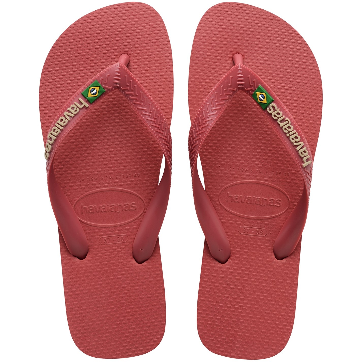 Havaianas Pau 6111372 Kids' Brasil Logo Rose Gum Flip Flops - 3