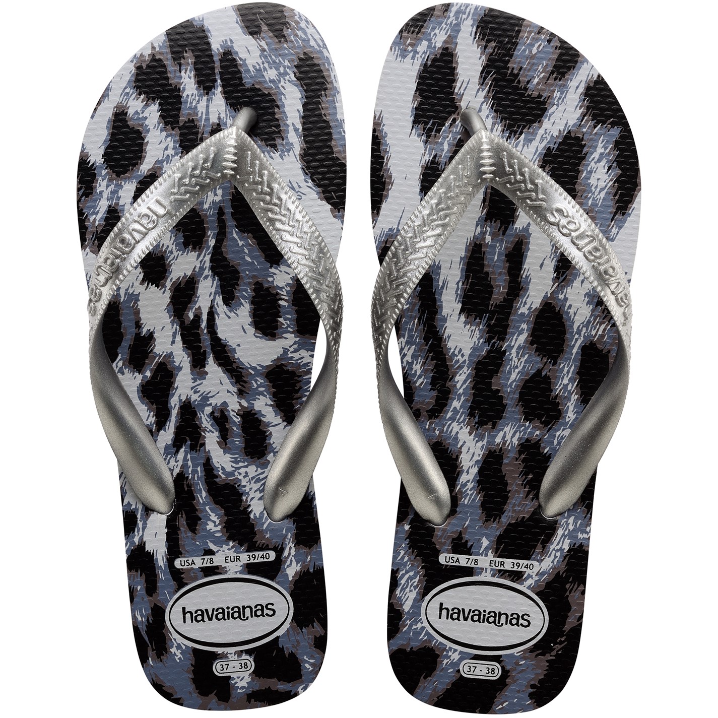 Havaianas Grey Silver 6442735 Kids' Top Animals Grey Silver Flip Flops - 3