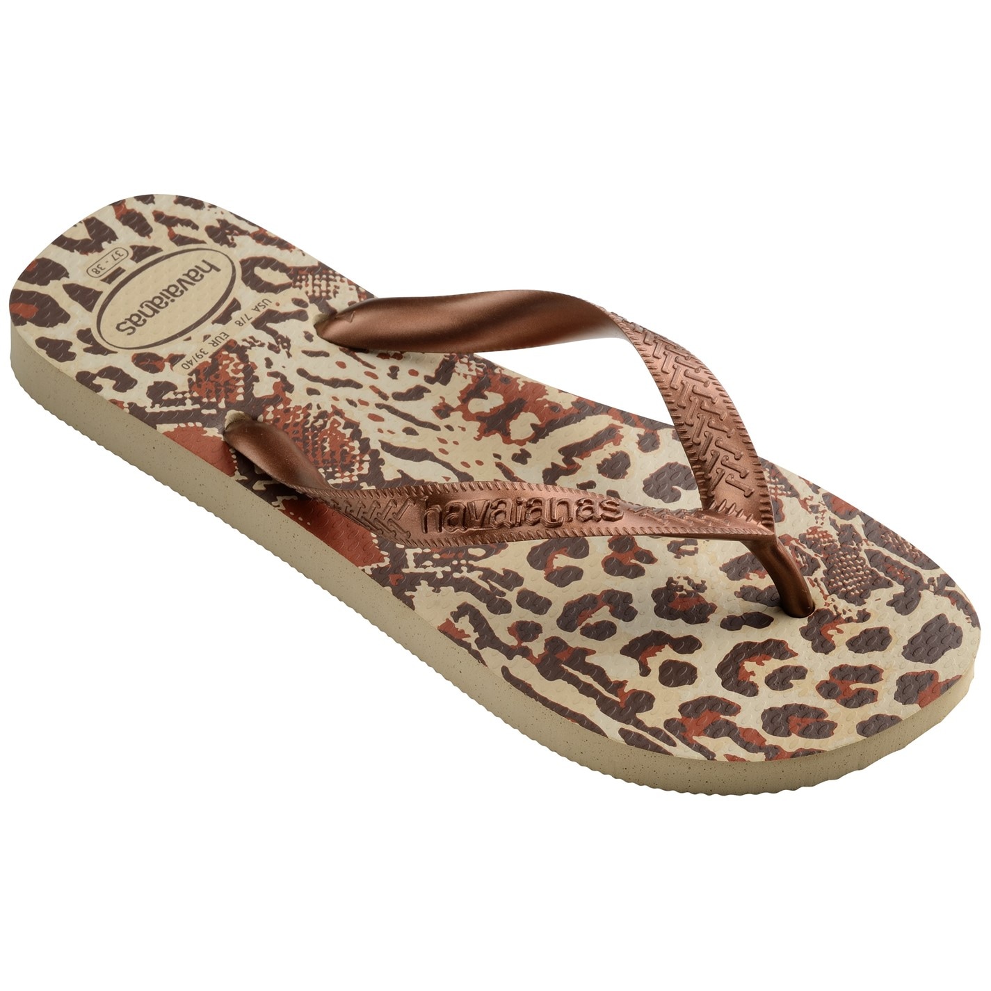 Havaianas Sand Grey 1486486 Kids' Top Animals Grey Silver Flip Flops - 2