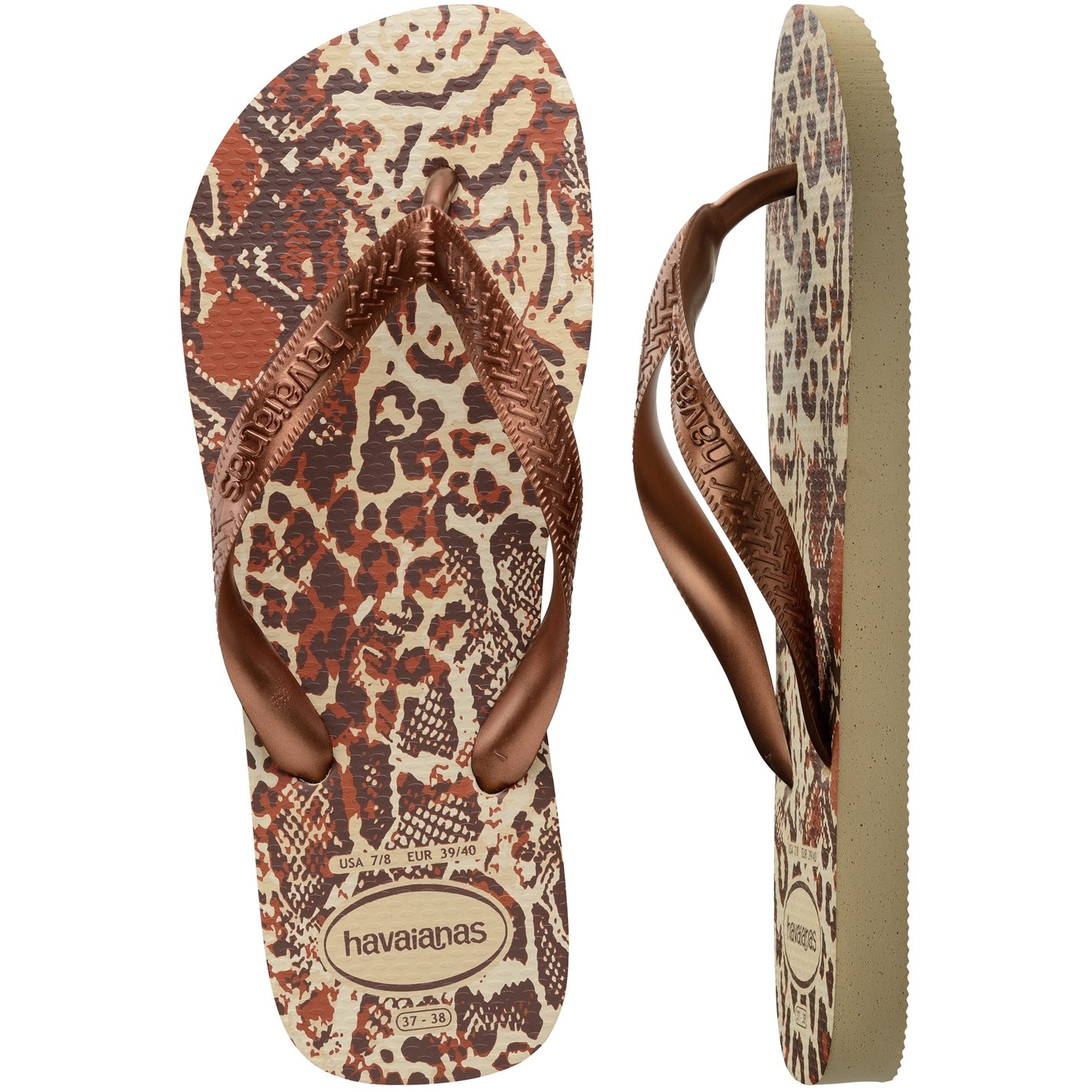 Havaianas Sand Grey 1486486 Kids' Top Animals Grey Silver Flip Flops - 3