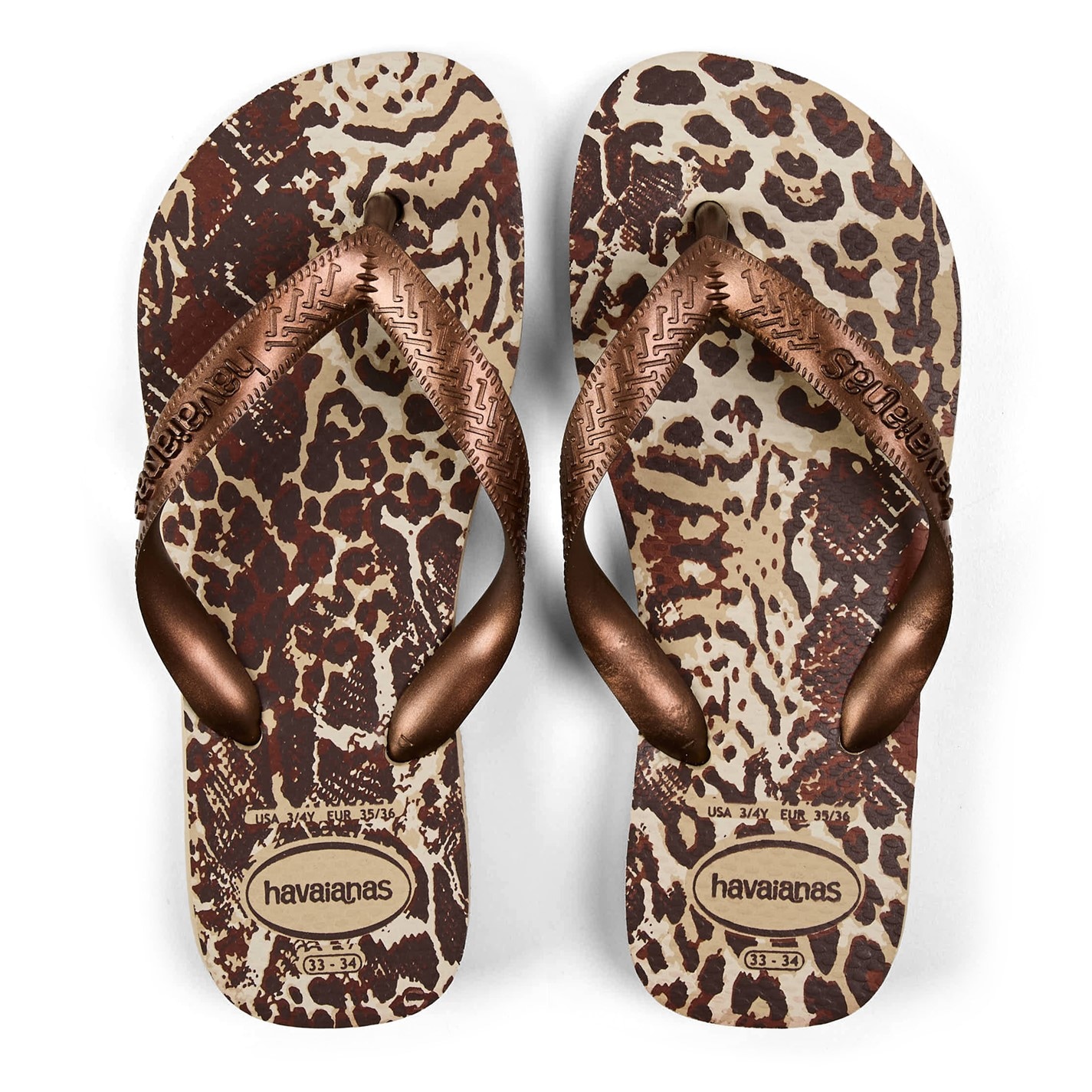 Havaianas Multi 2412441 Kids' Top Animals Grey Silver Flip Flops - 4