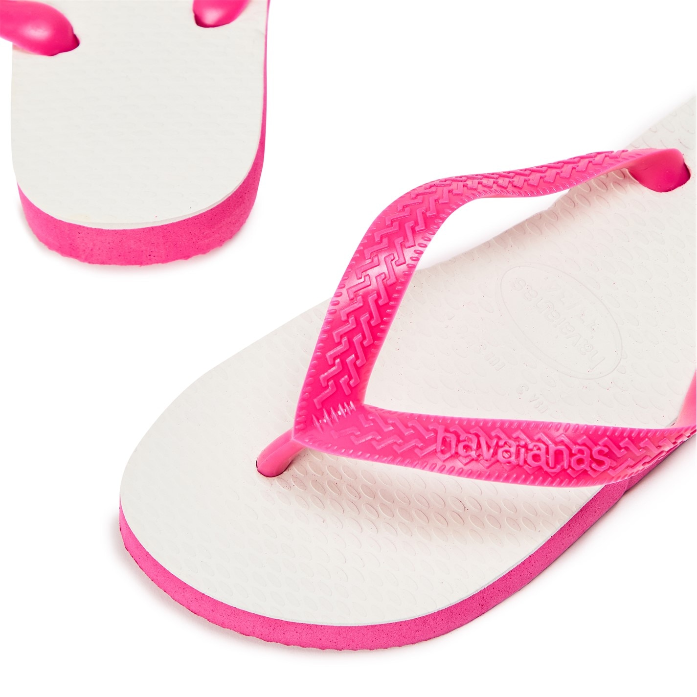 Havaianas White 7263110 Hav. Tradicional Black 33/34 Flip Flops Unisex Kids - 3