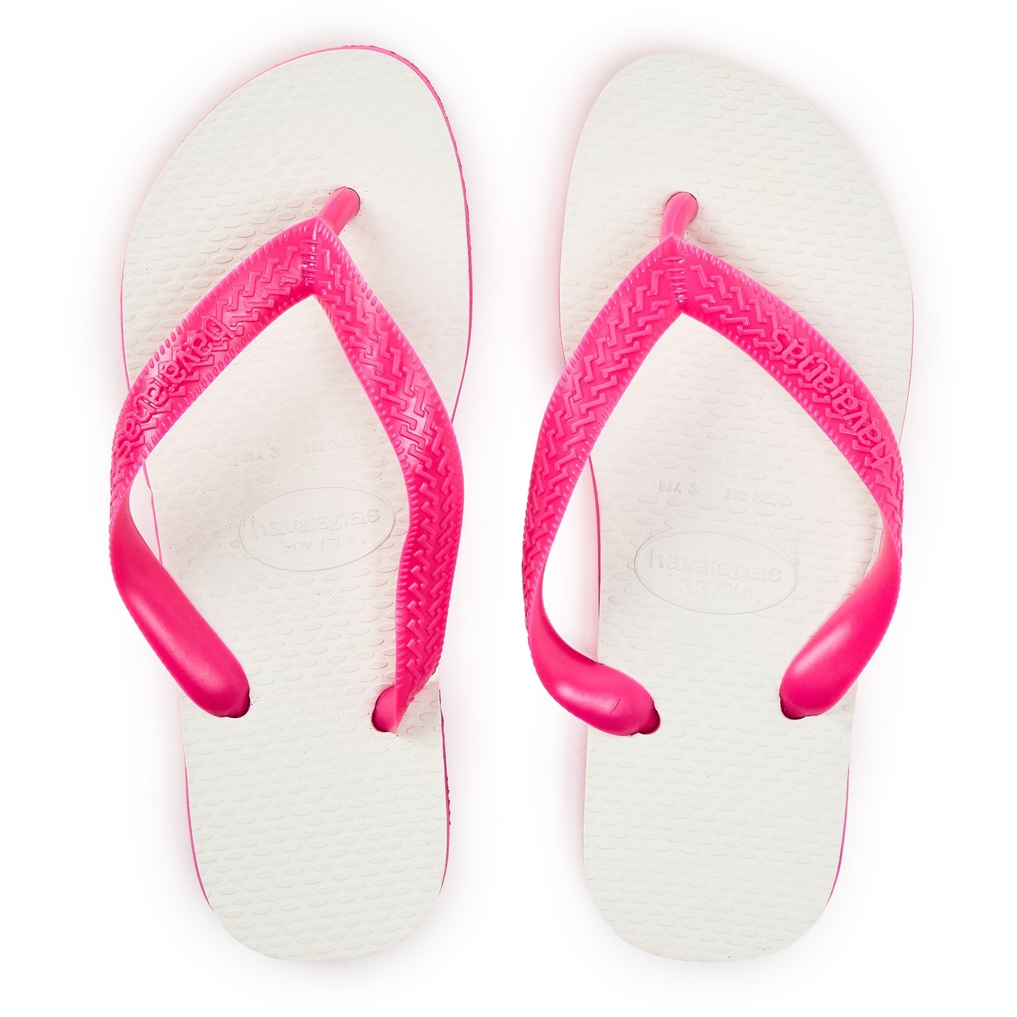 Havaianas White 7263110 Hav. Tradicional Black 33/34 Flip Flops Unisex Kids - 4